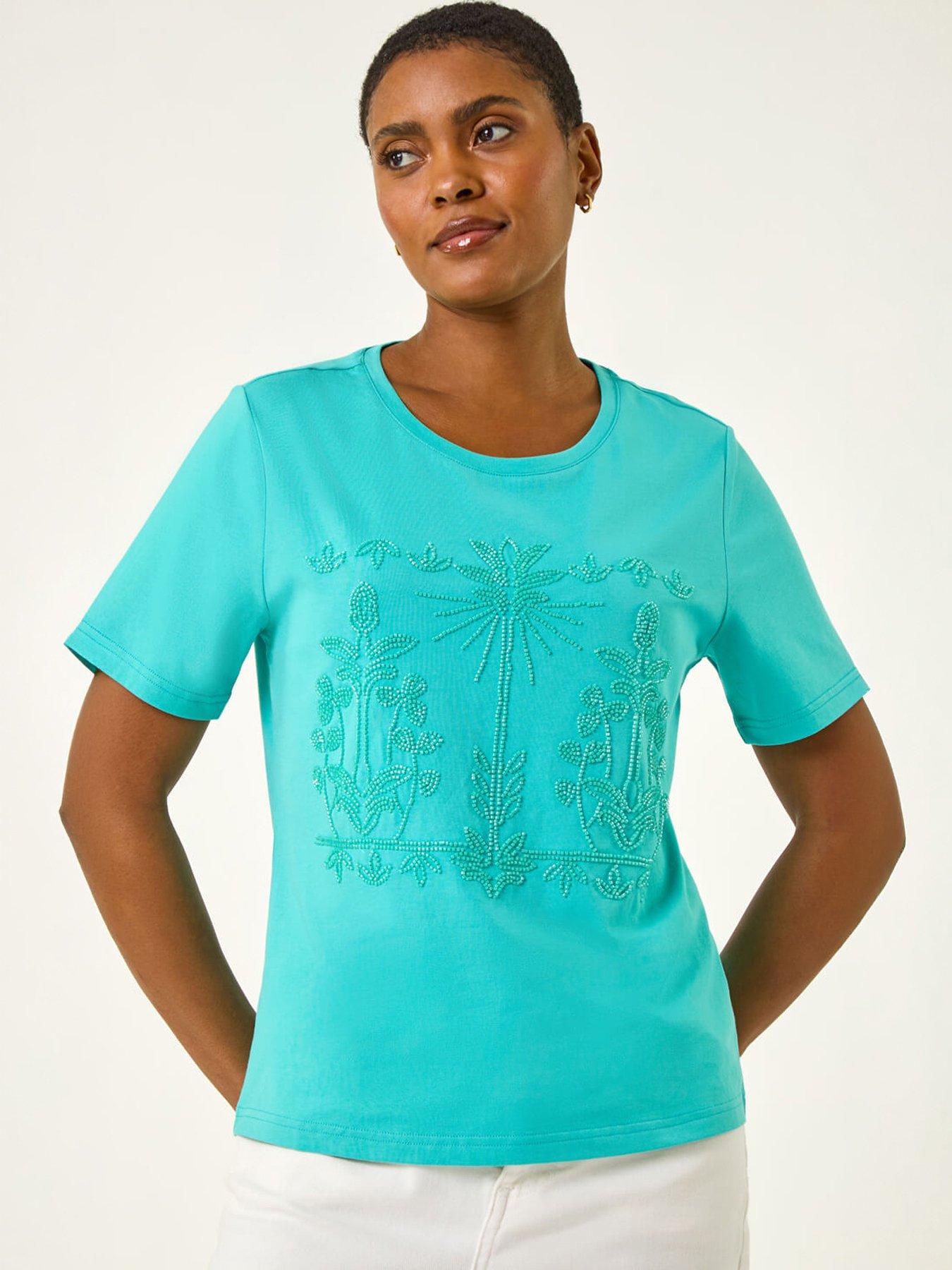 Roman Embellished Beaded T-shirt