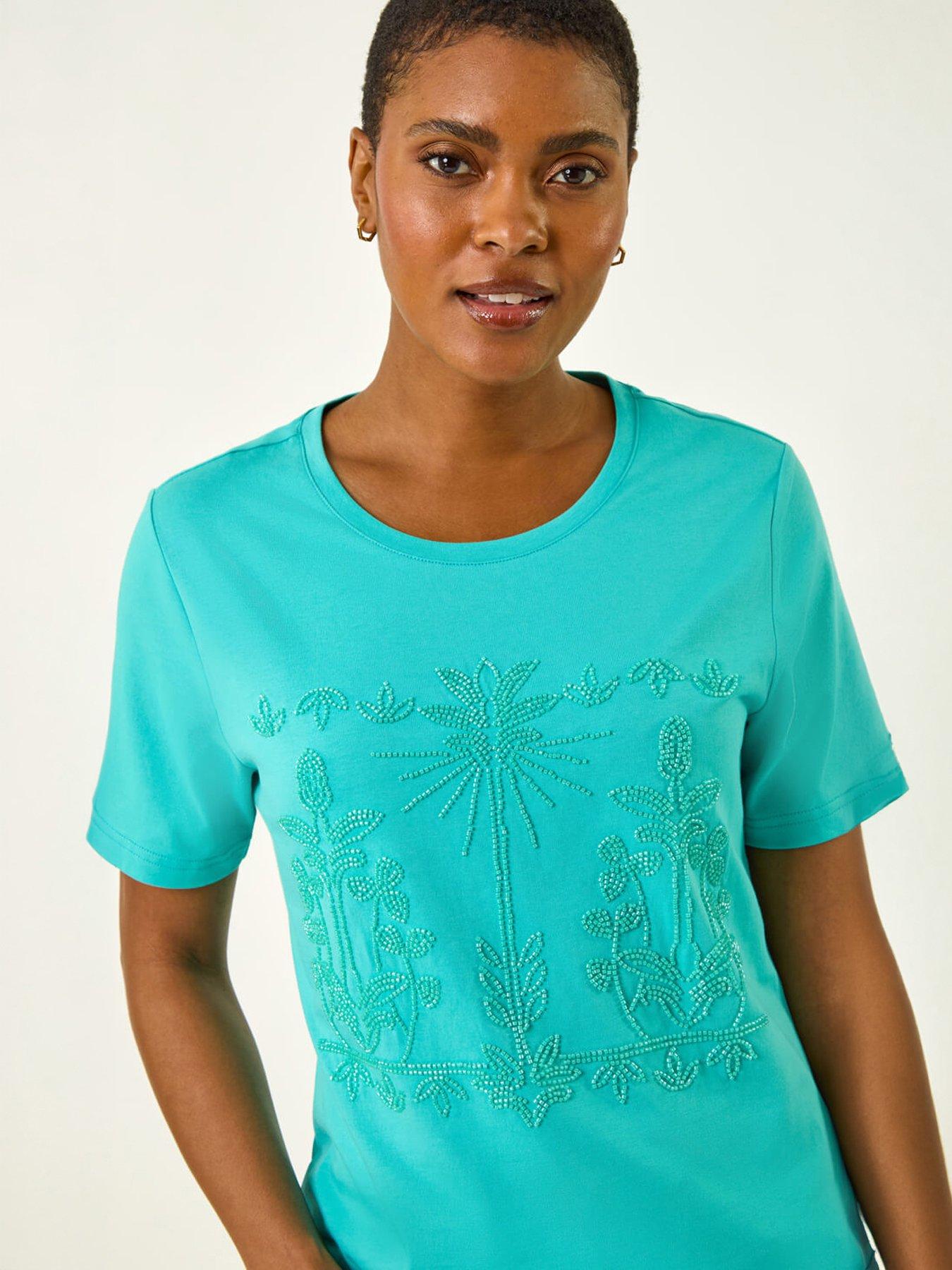 Image 4 of 5 of Roman Embellished Beaded T-shirt