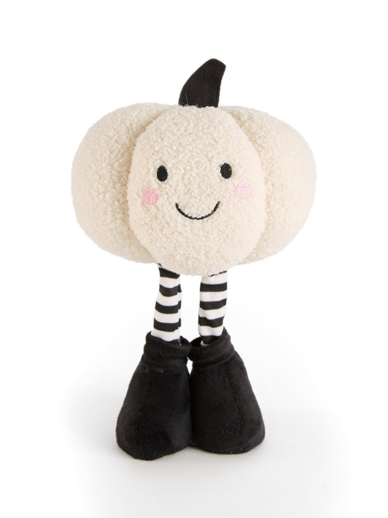 Image 3 of 7 of Smart Autumn Smiley Standing Pumpkin Halloween Decoration -&nbsp;Cream