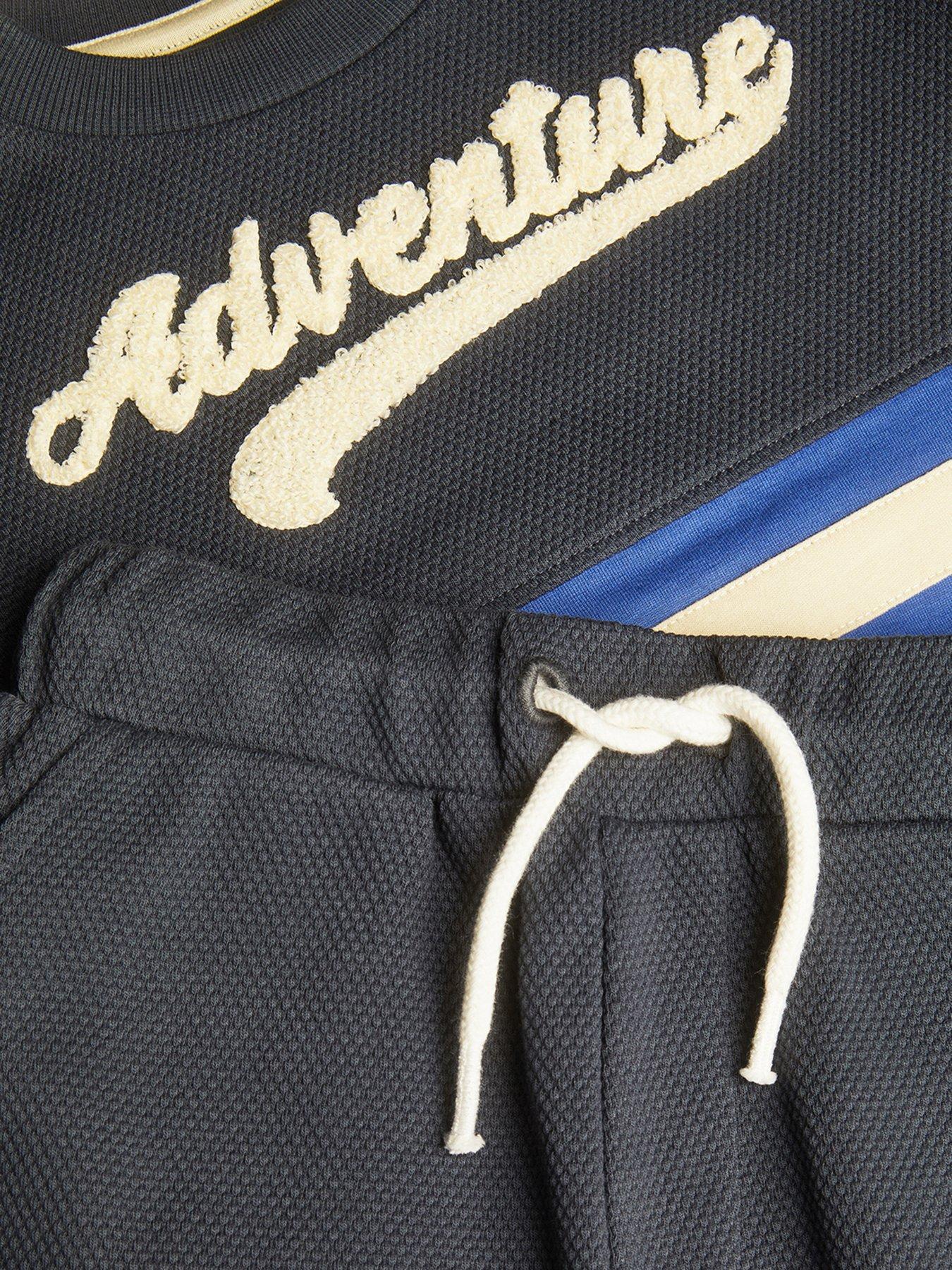 Image 3 of 3 of Monsoon Boys Jersey Stripe Short Set - Blue