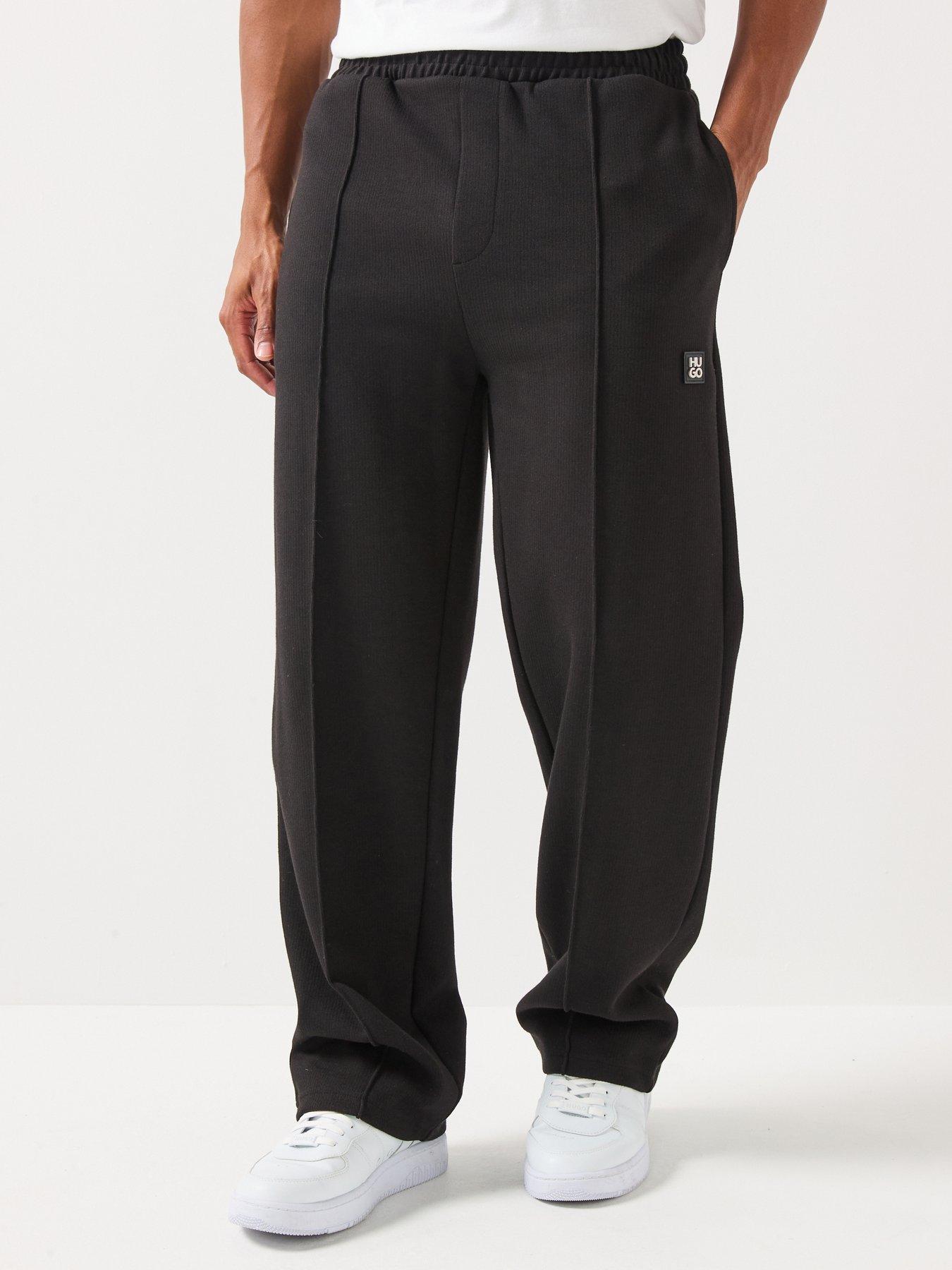 HUGO Hugo Dabinpant Stacked Nickel Pleated Joggers - Black