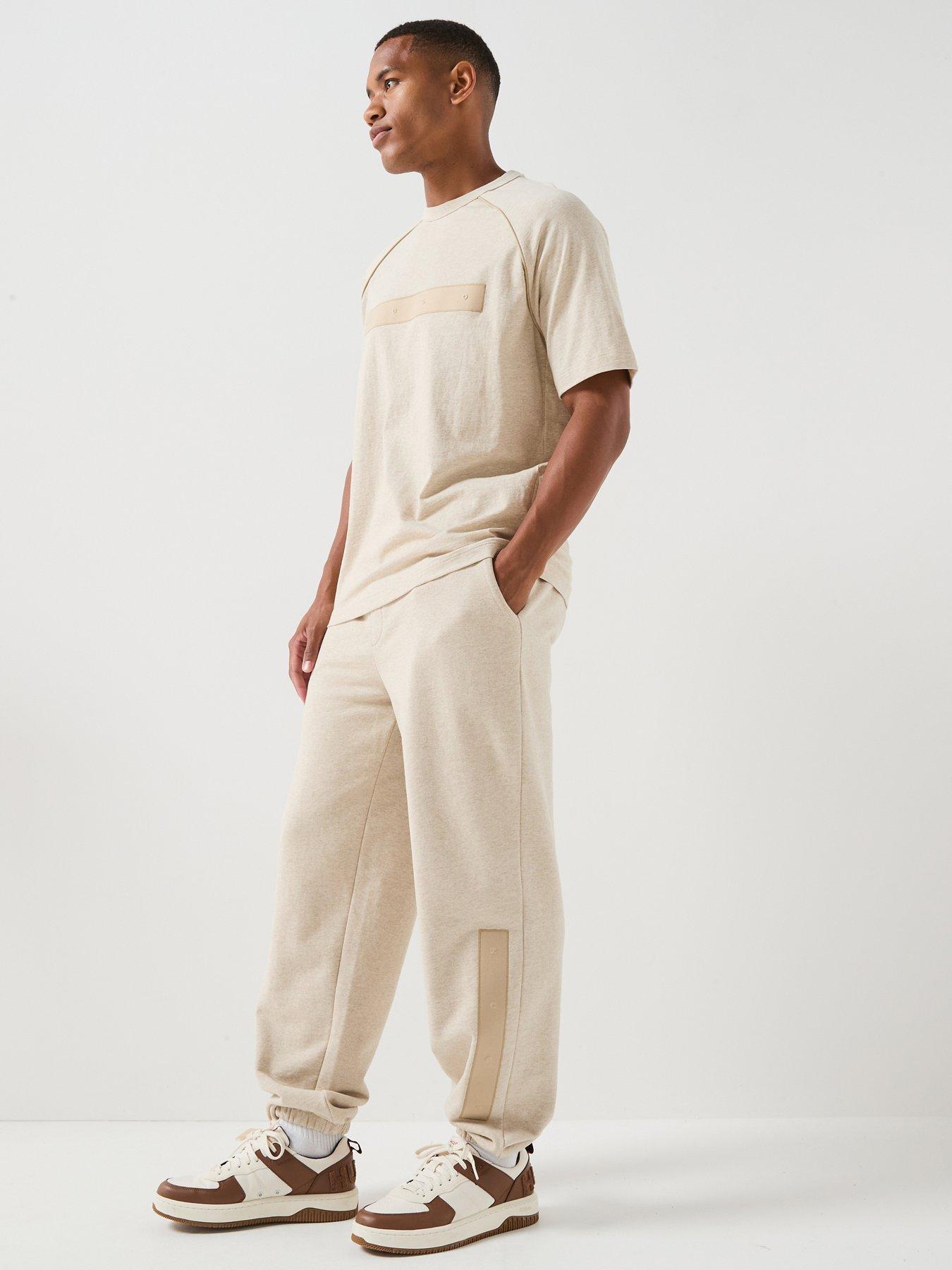 HUGO Dalipant Tonal Logo Joggers - Light Beige