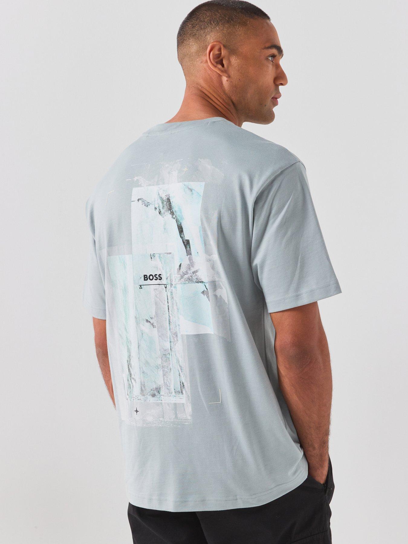 BOSS Back Graphic T-Shirt - Light Grey