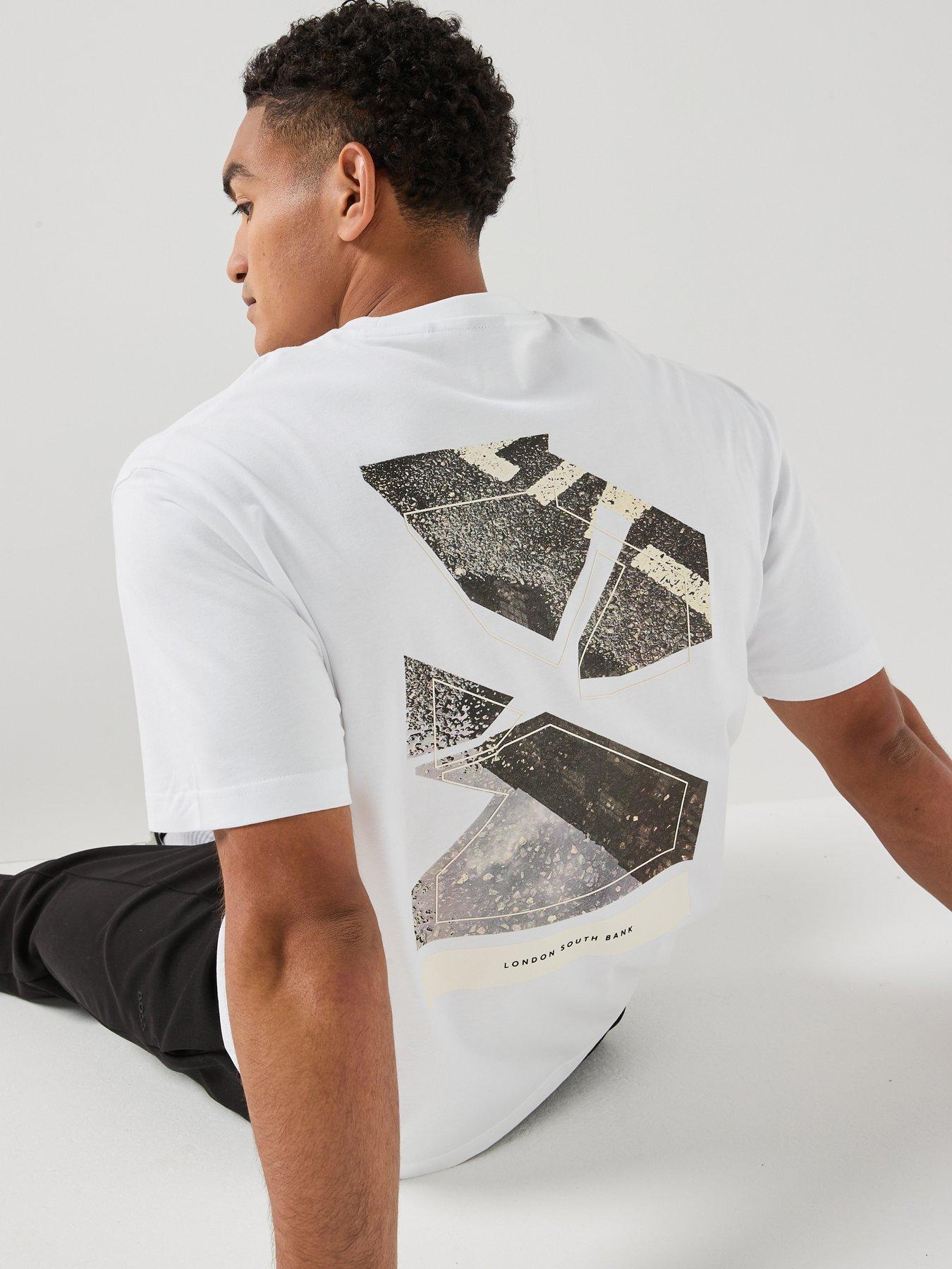 BOSS Te_Frame Back Graphic T-Shirt - White