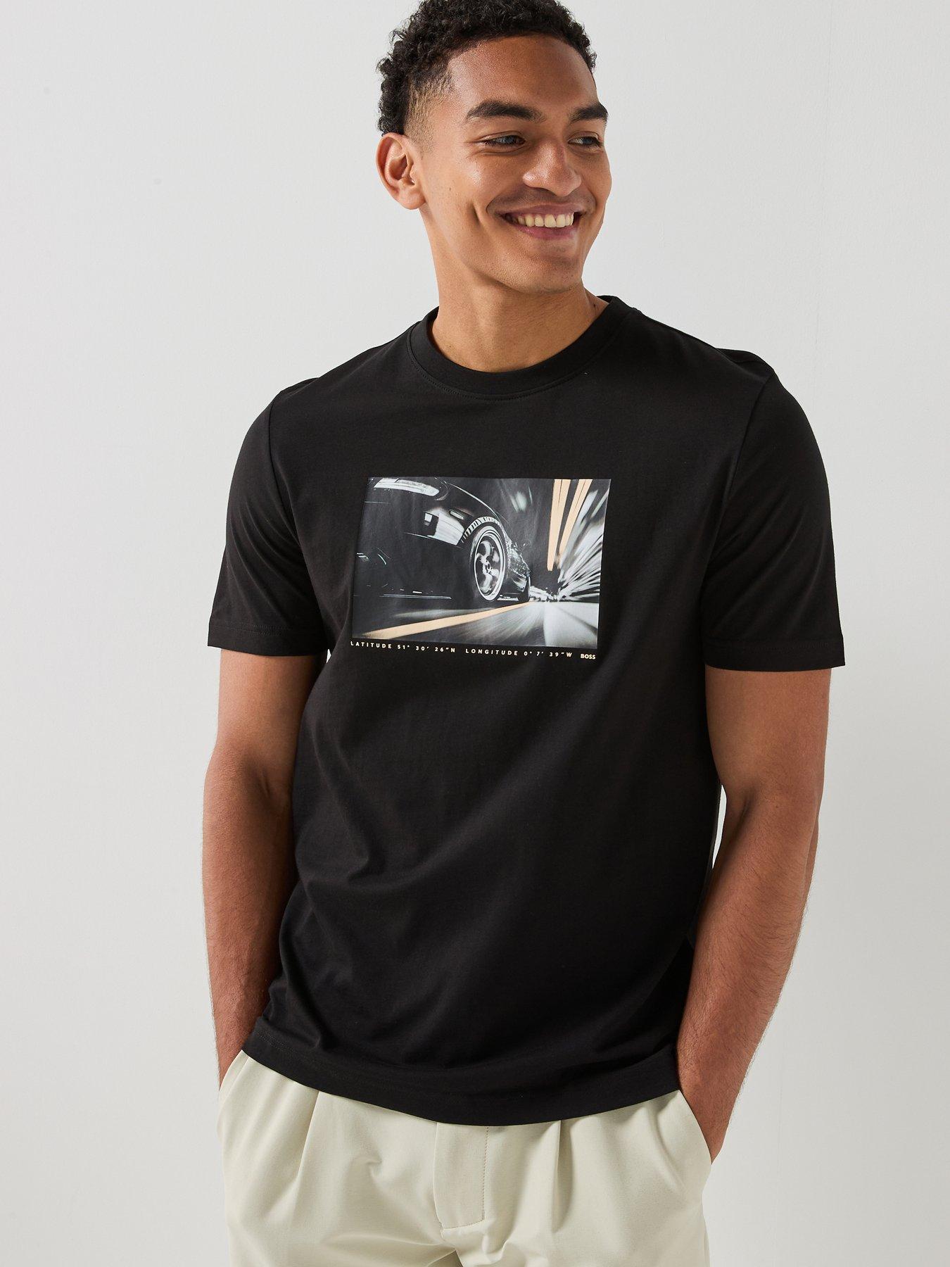 BOSS Te_Motors Car Graphic T-Shirt - Black