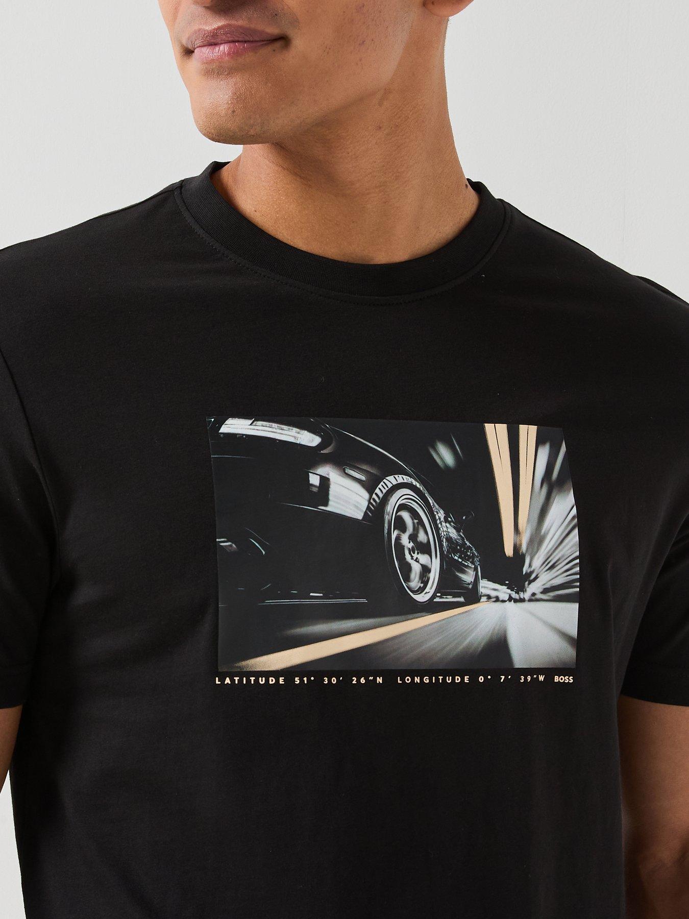 Image 4 of 6 of BOSS Te_Motors Car Graphic T-Shirt - Black