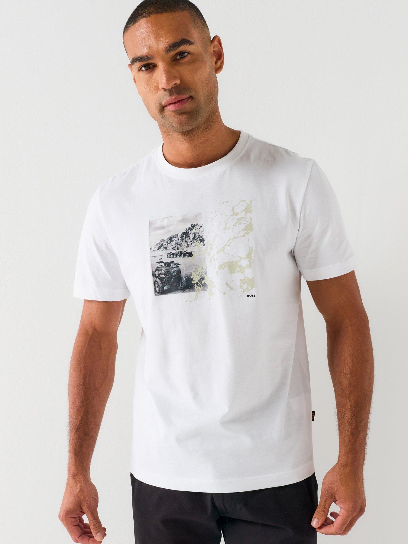 BOSS Boss Te_motors Quad Bike Graphic T-shirt - Off White