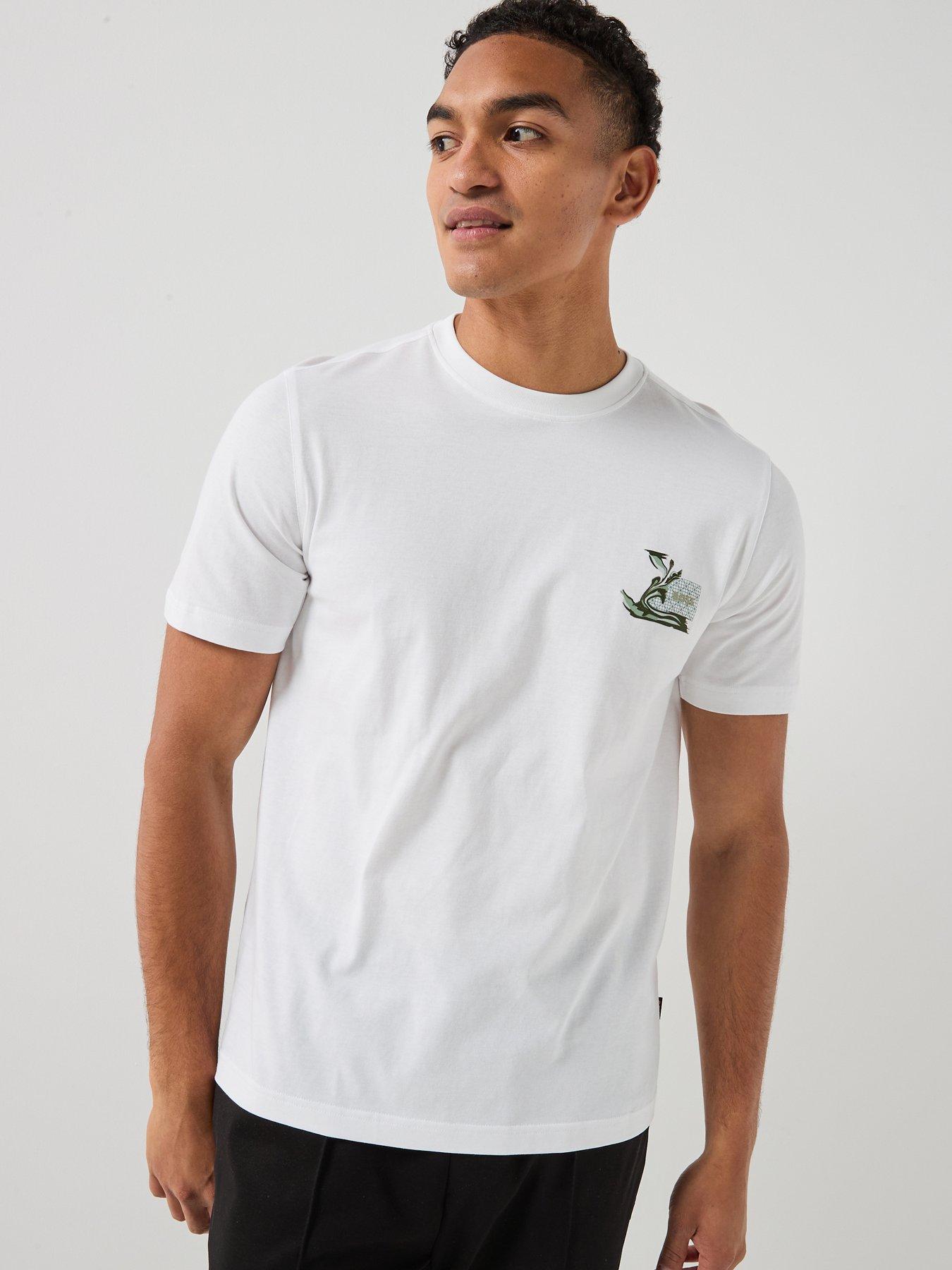 BOSS Small Botanical Graphic T-Shirt - White