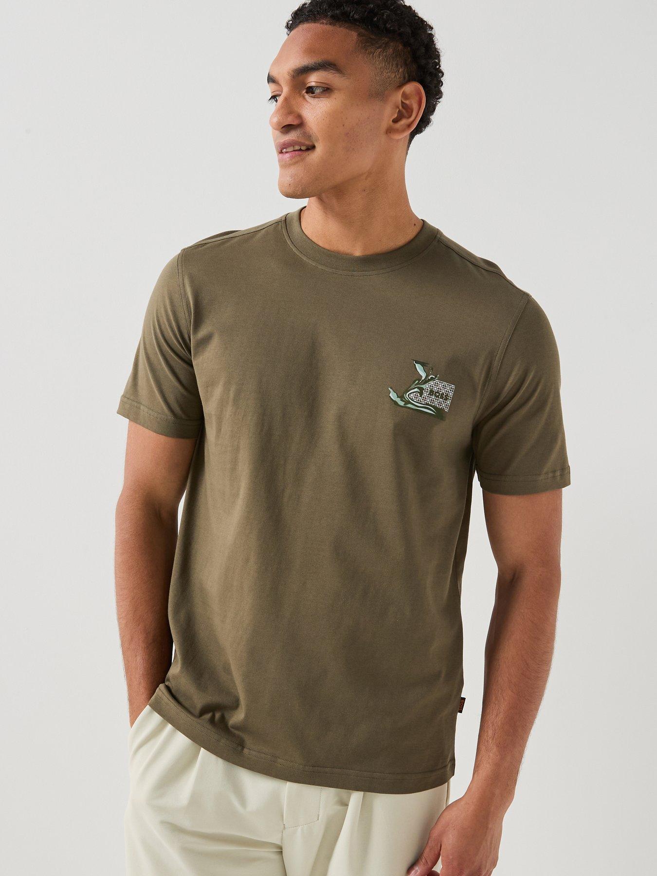 BOSS Te_Blueprint Small Botanical Graphic T-Shirt - Green
