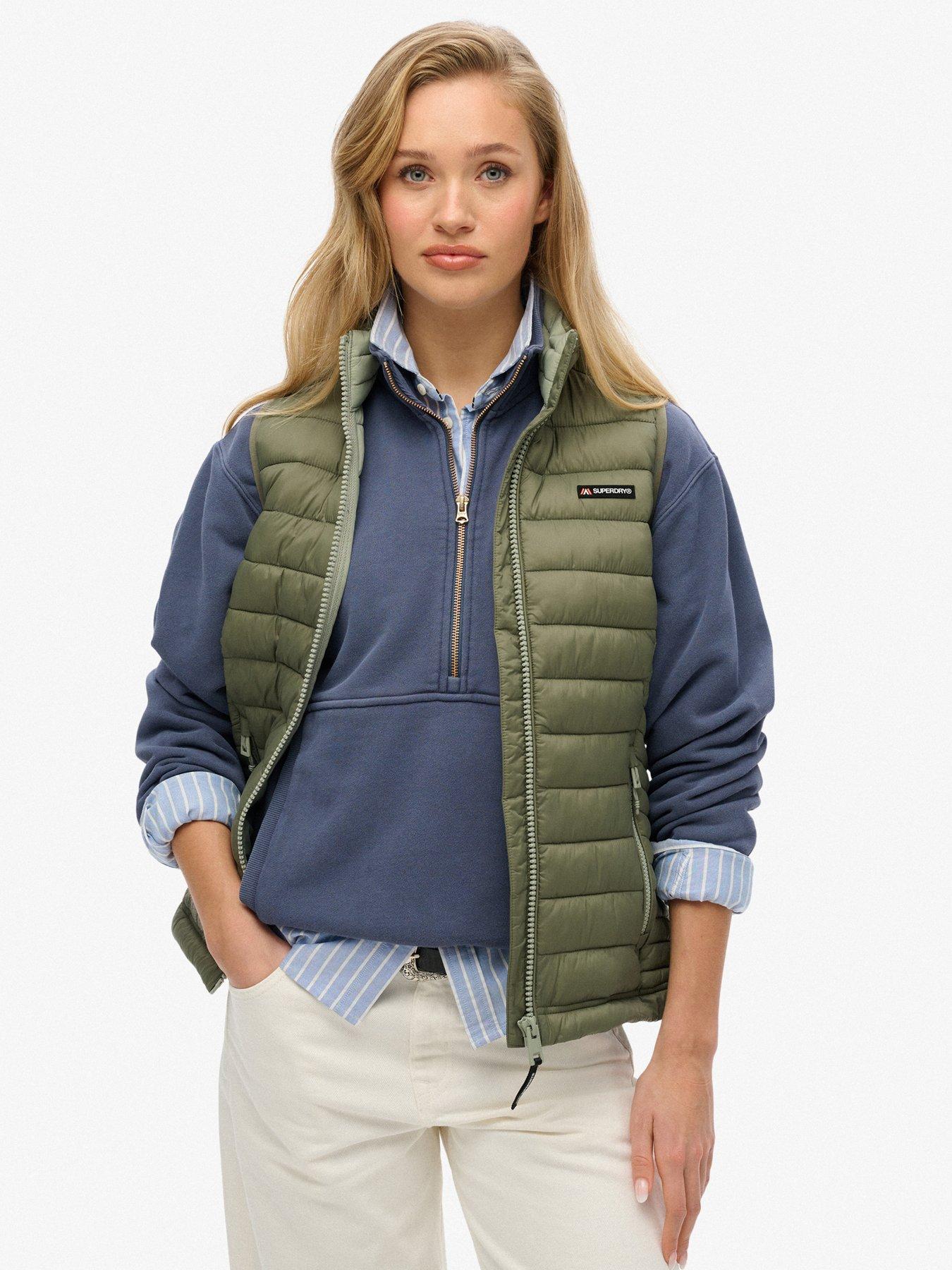 Image 1 of 6 of Superdry Fuji Lite Padded Gilet - Green