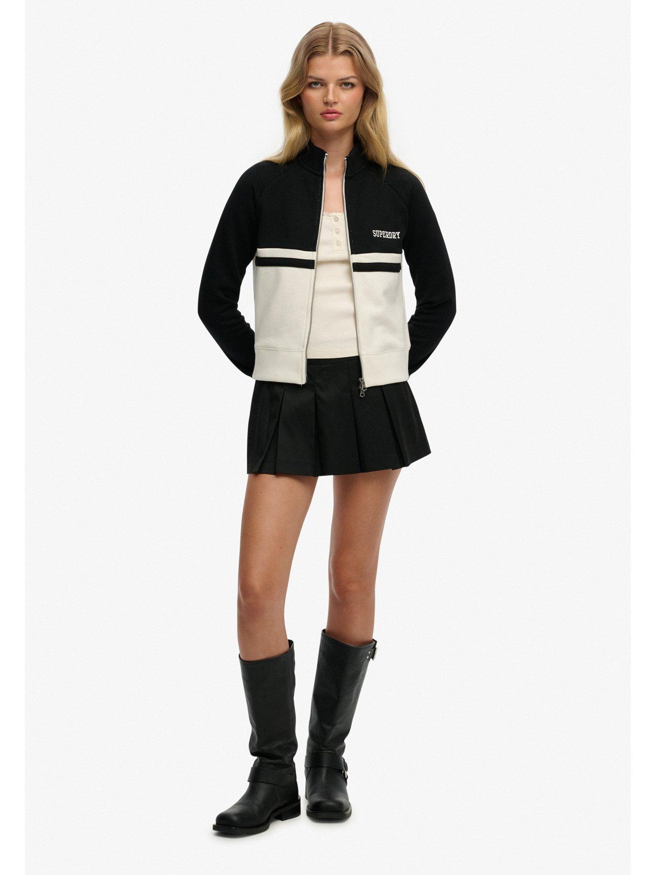 Image 3 of 5 of Superdry Ath Ess Zip Through Track Top - Black