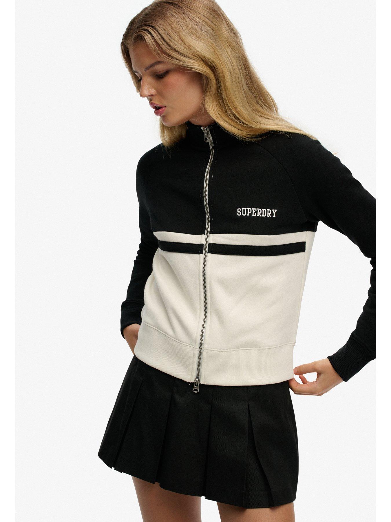 Image 4 of 5 of Superdry Ath Ess Zip Through Track Top - Black