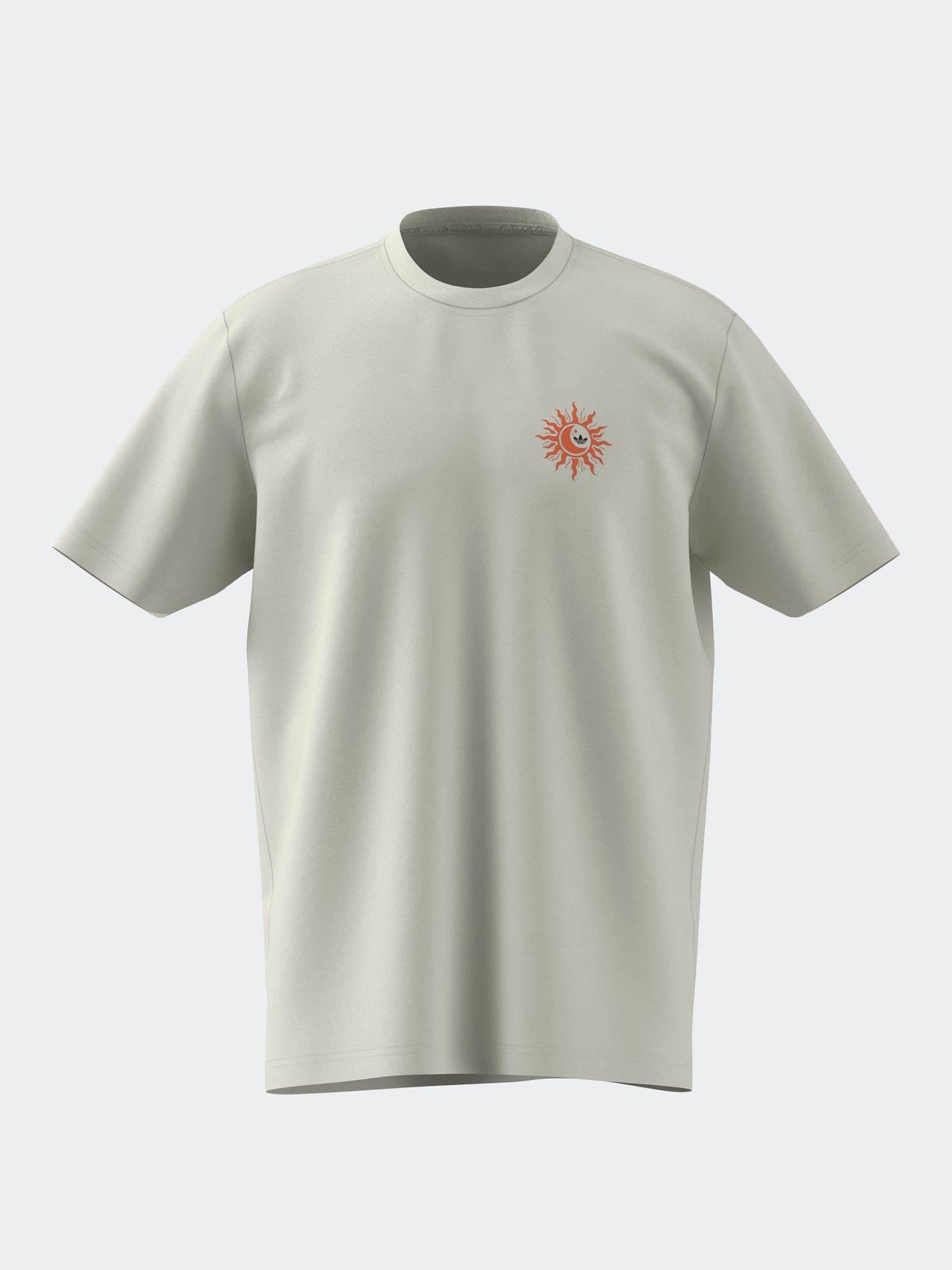 adidas Originals Mens Graphic Sun Tee - Cream - White