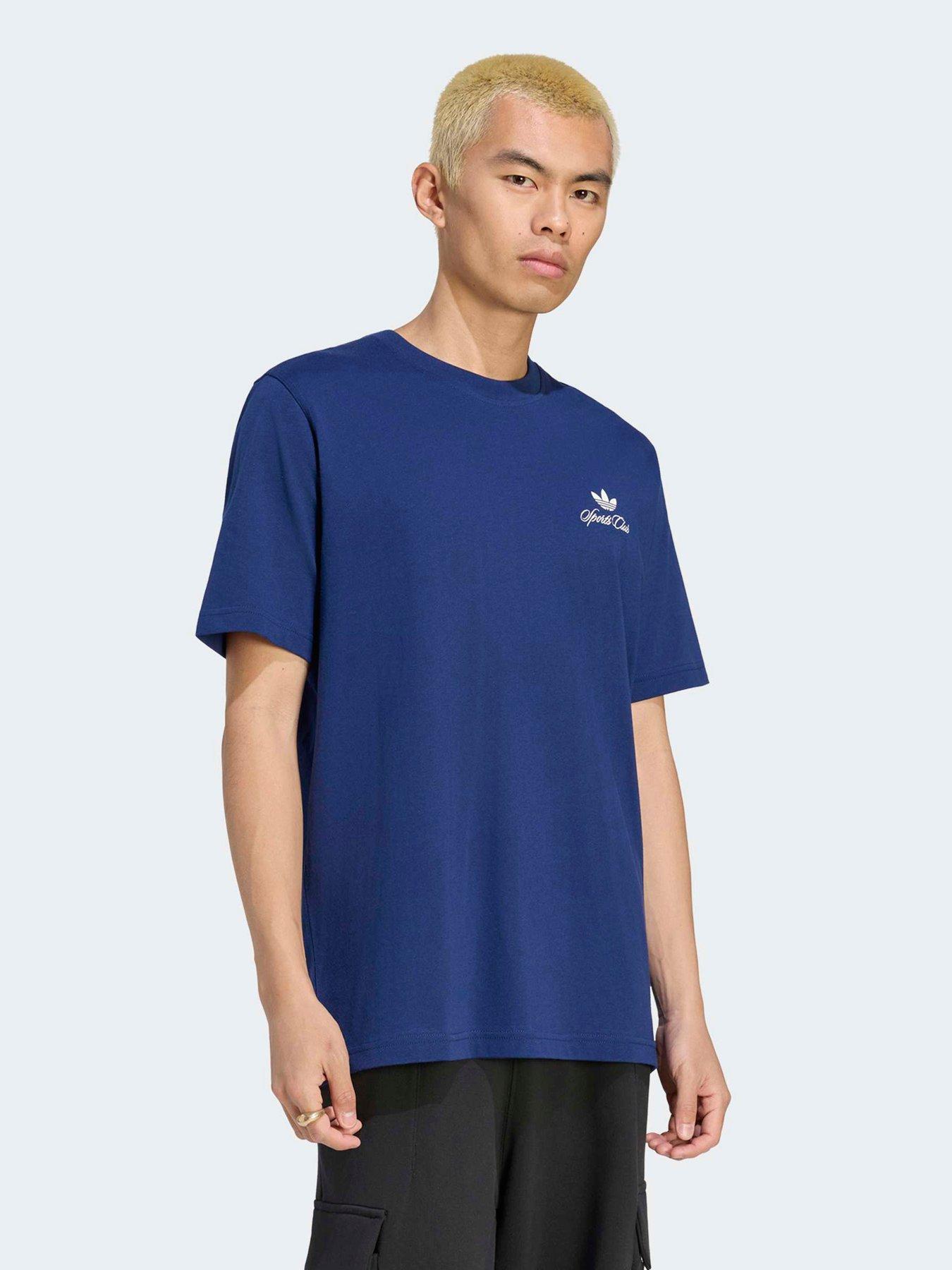 Image 1 of 7 of adidas Originals Mens Graphic Tee - Cream - Blue