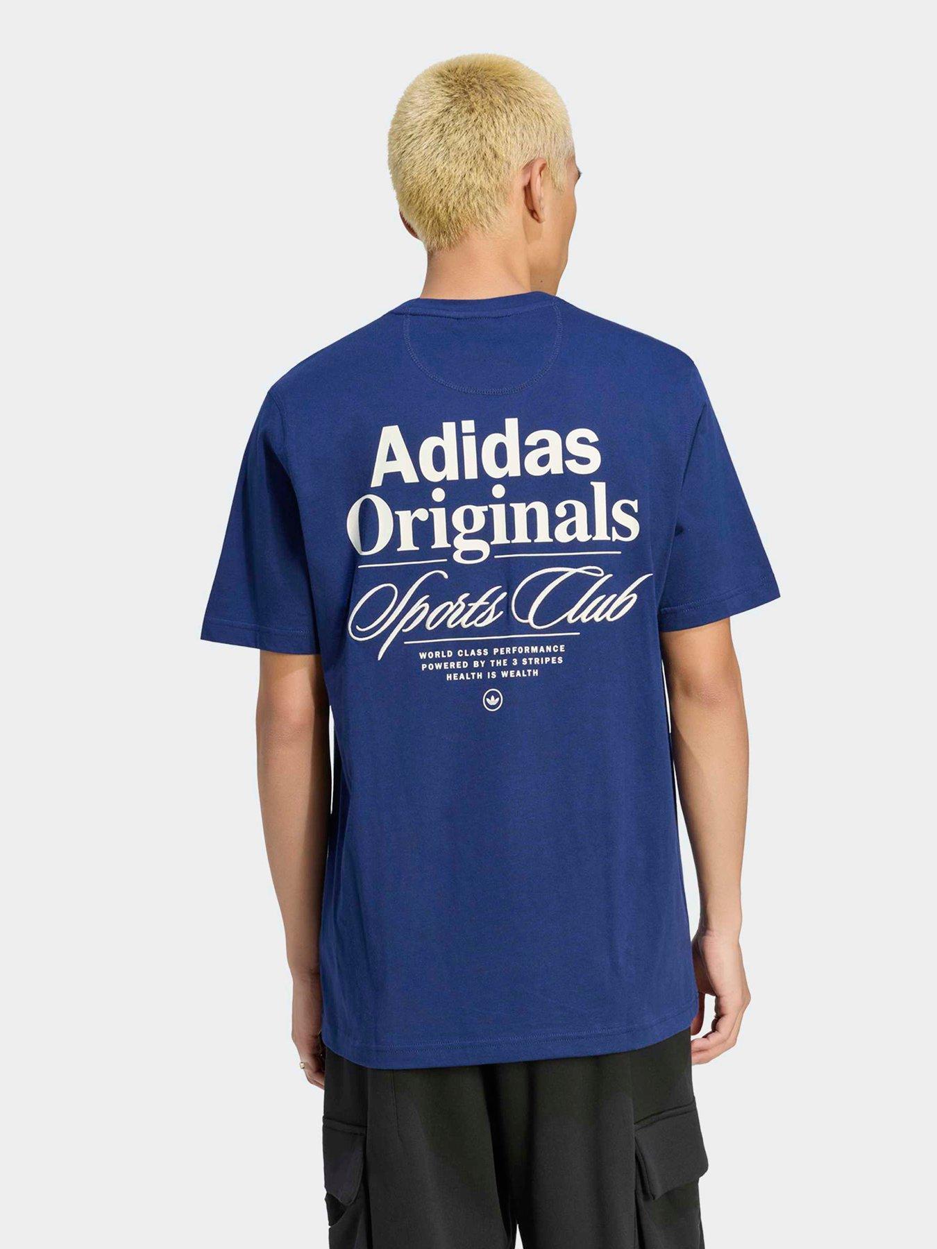 Image 2 of 7 of adidas Originals Mens Graphic Tee - Cream - Blue
