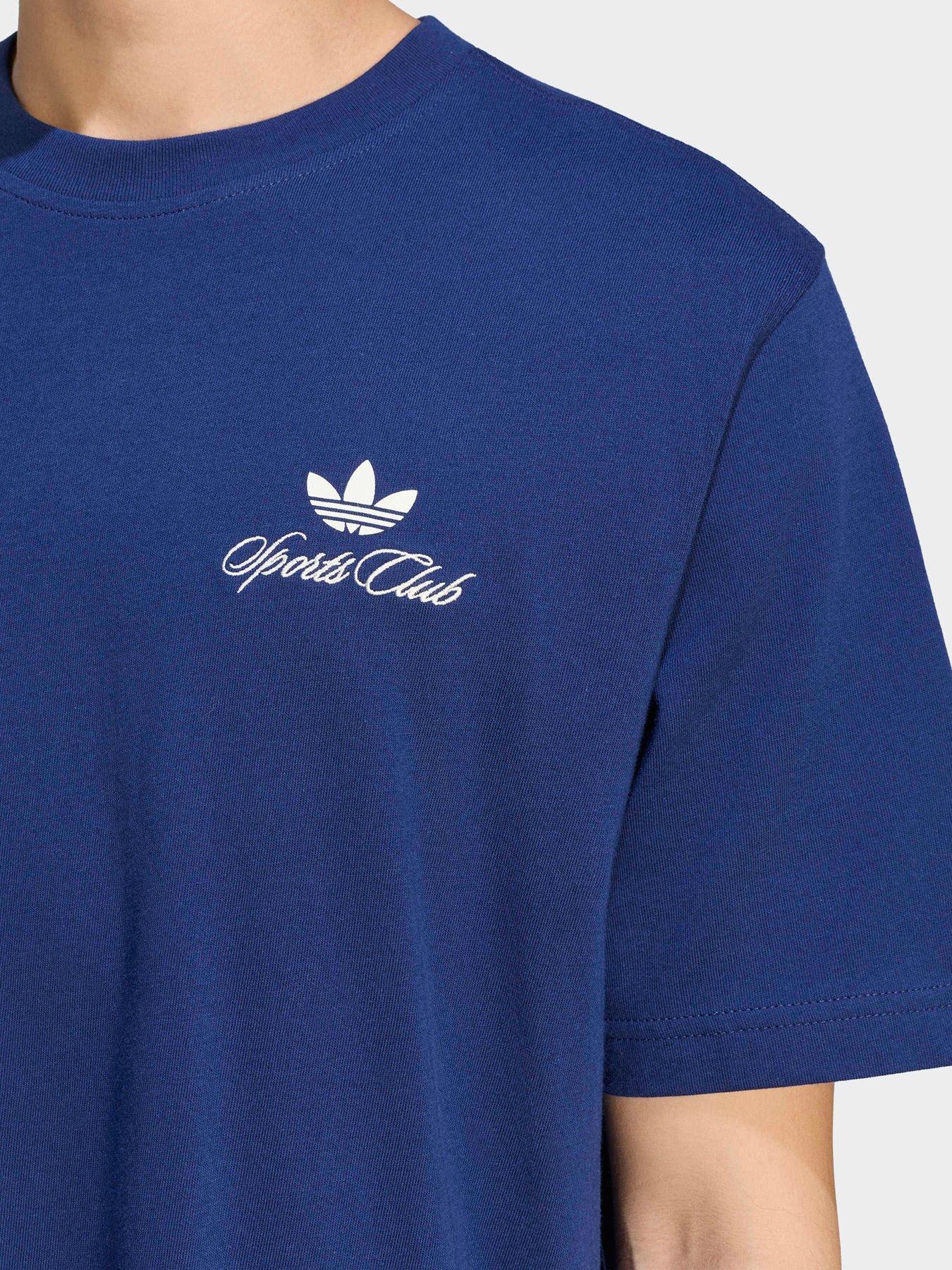 Image 4 of 7 of adidas Originals Mens Graphic Tee - Cream - Blue