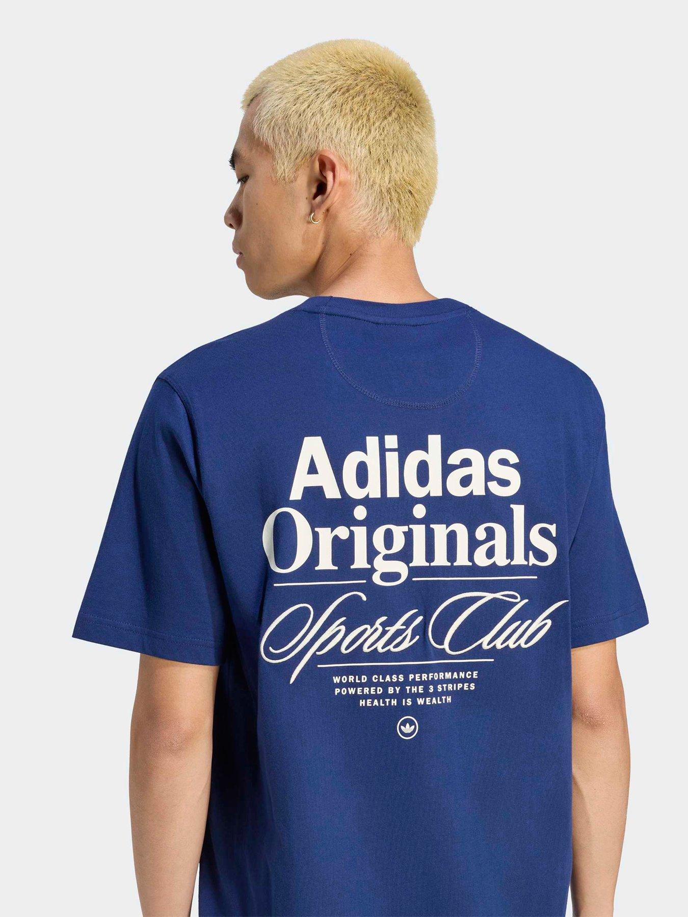 Image 5 of 7 of adidas Originals Mens Graphic Tee - Cream - Blue