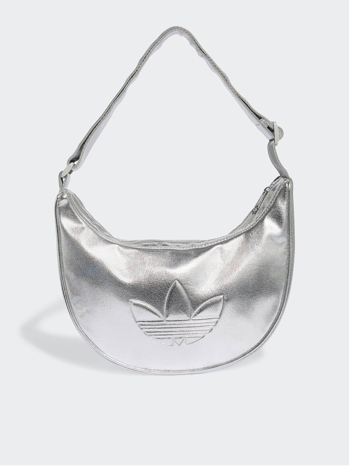 Image 1 of 5 of adidas Originals Adicolor Half Crescent Metallic Bag - Silver