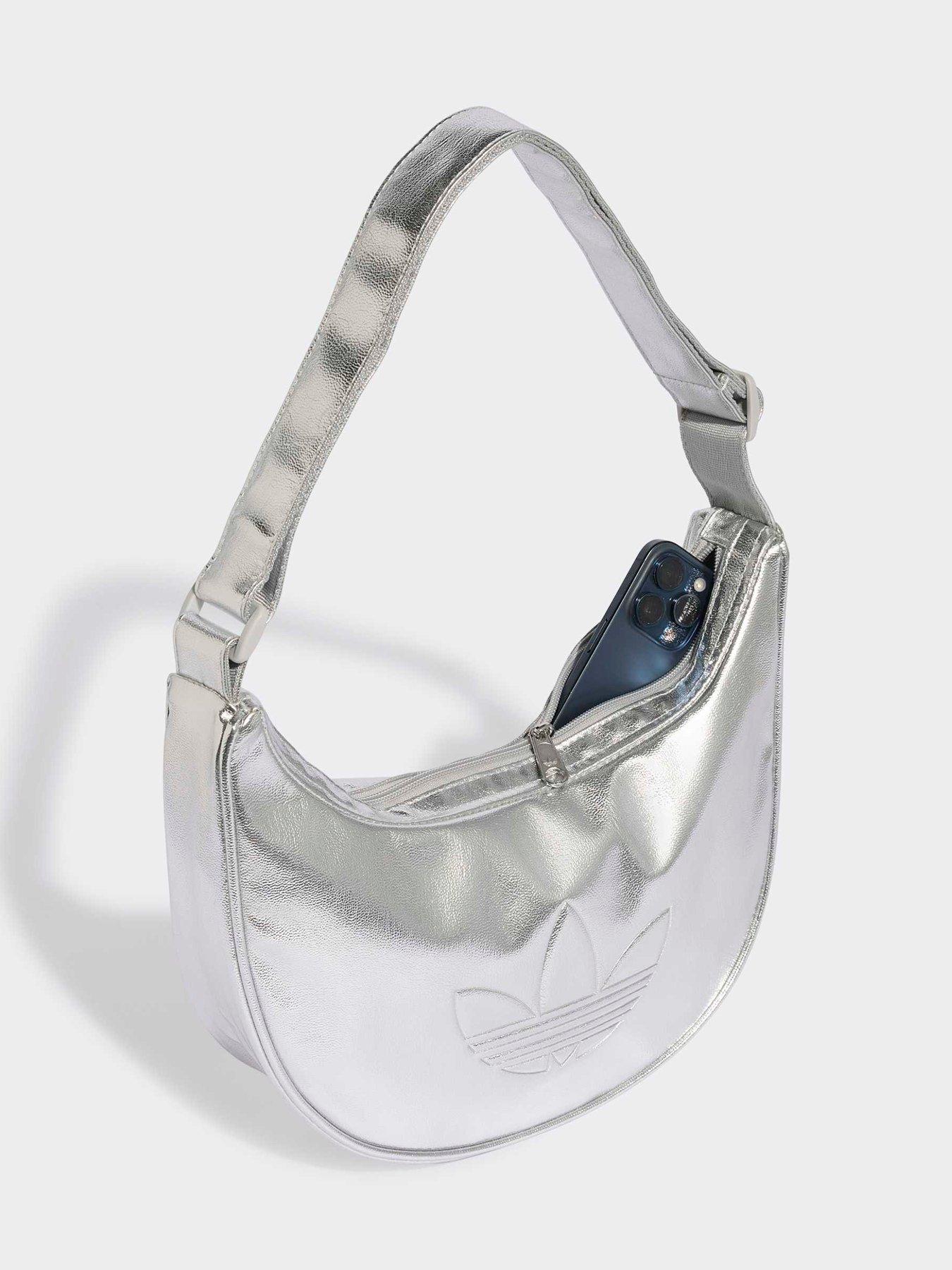 Image 4 of 5 of adidas Originals Adicolor Half Crescent Metallic Bag - Silver
