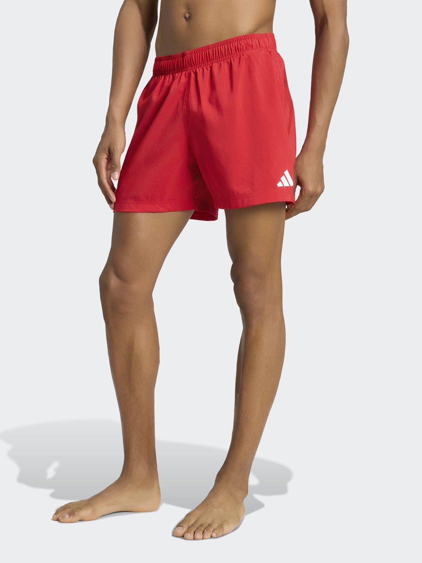 adidas Sportswear Mens Essentials 5 Inch Swim Short - Red