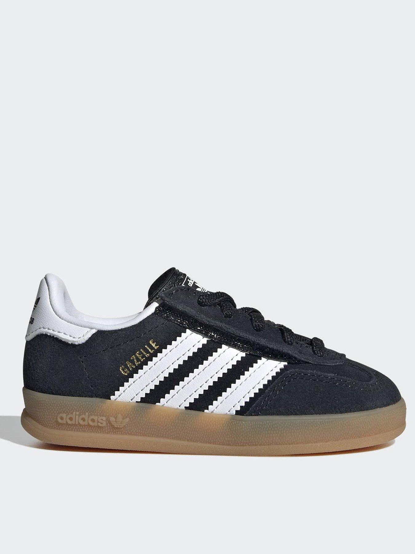 adidas Originals Unisex Training Gazelle Easticated Lace Trainers - Black