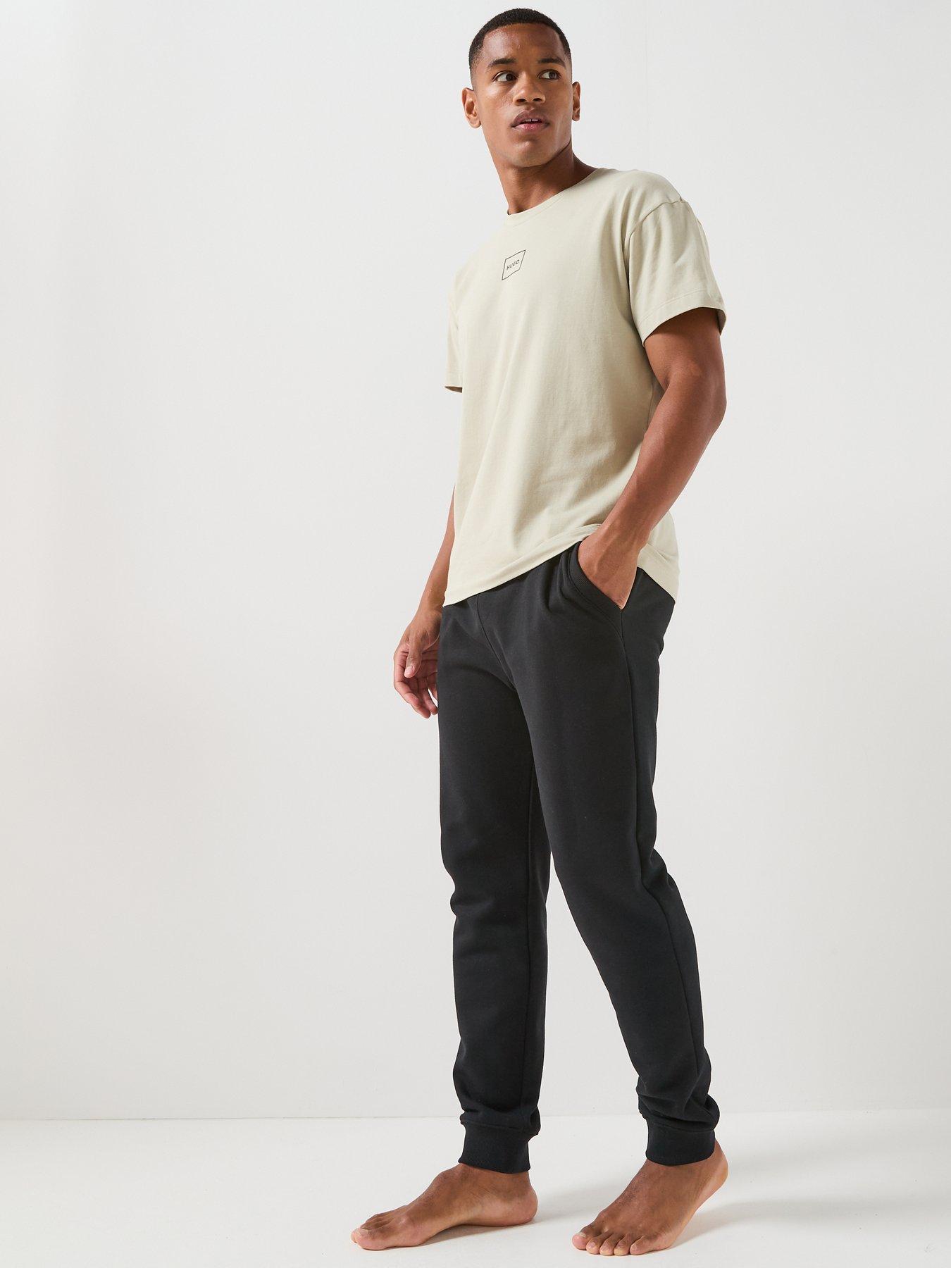Image 3 of 6 of HUGO Bodywear Laze Relaxed Fit Loungewear T-Shirt - Beige