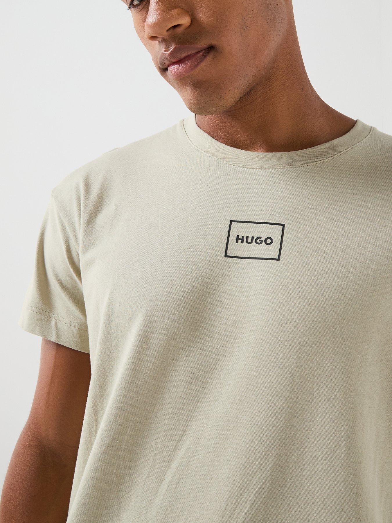 Image 4 of 6 of HUGO Bodywear Laze Relaxed Fit Loungewear T-Shirt - Beige