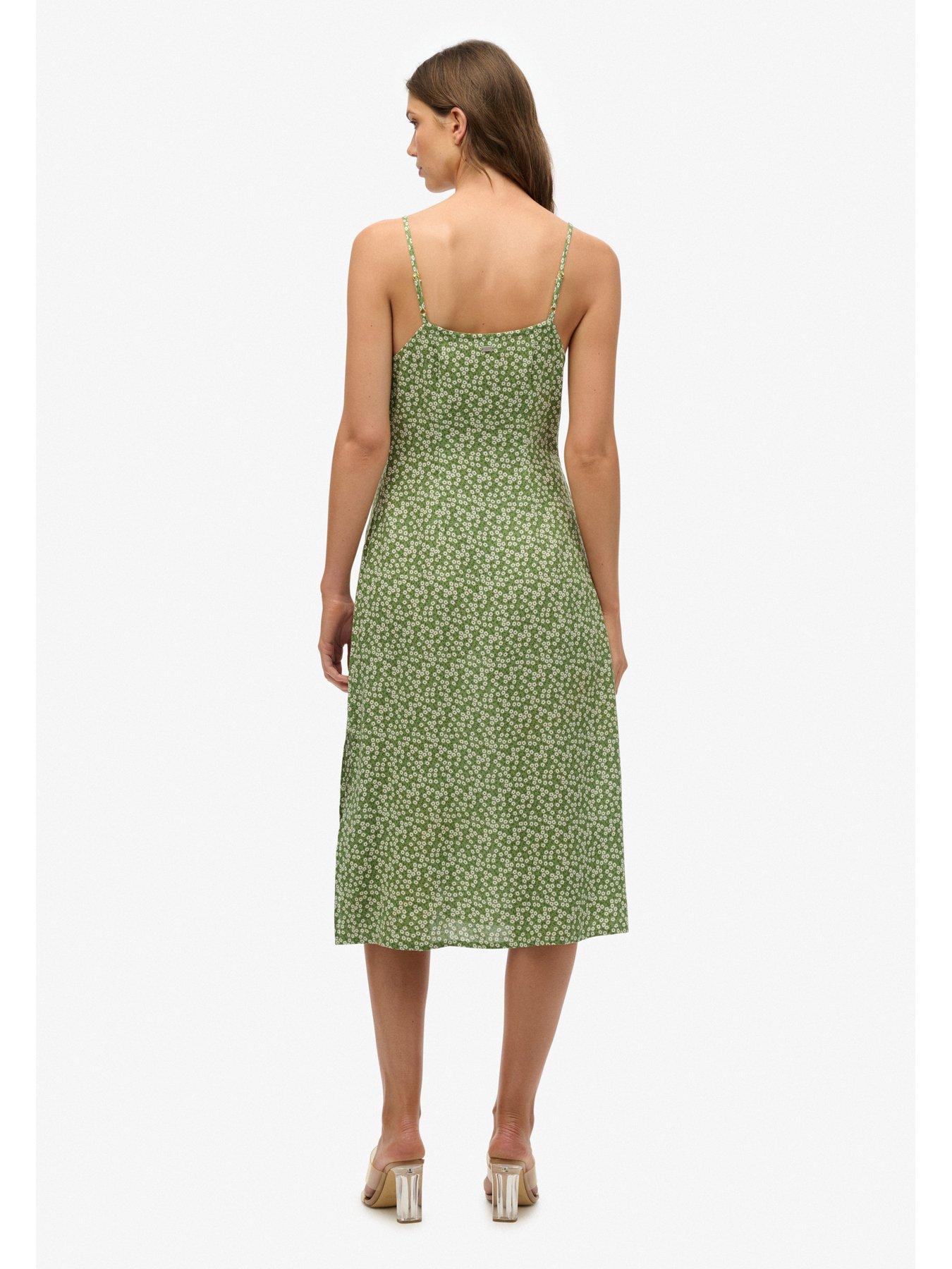 Image 2 of 6 of Superdry Print Button Cami Midi Dress