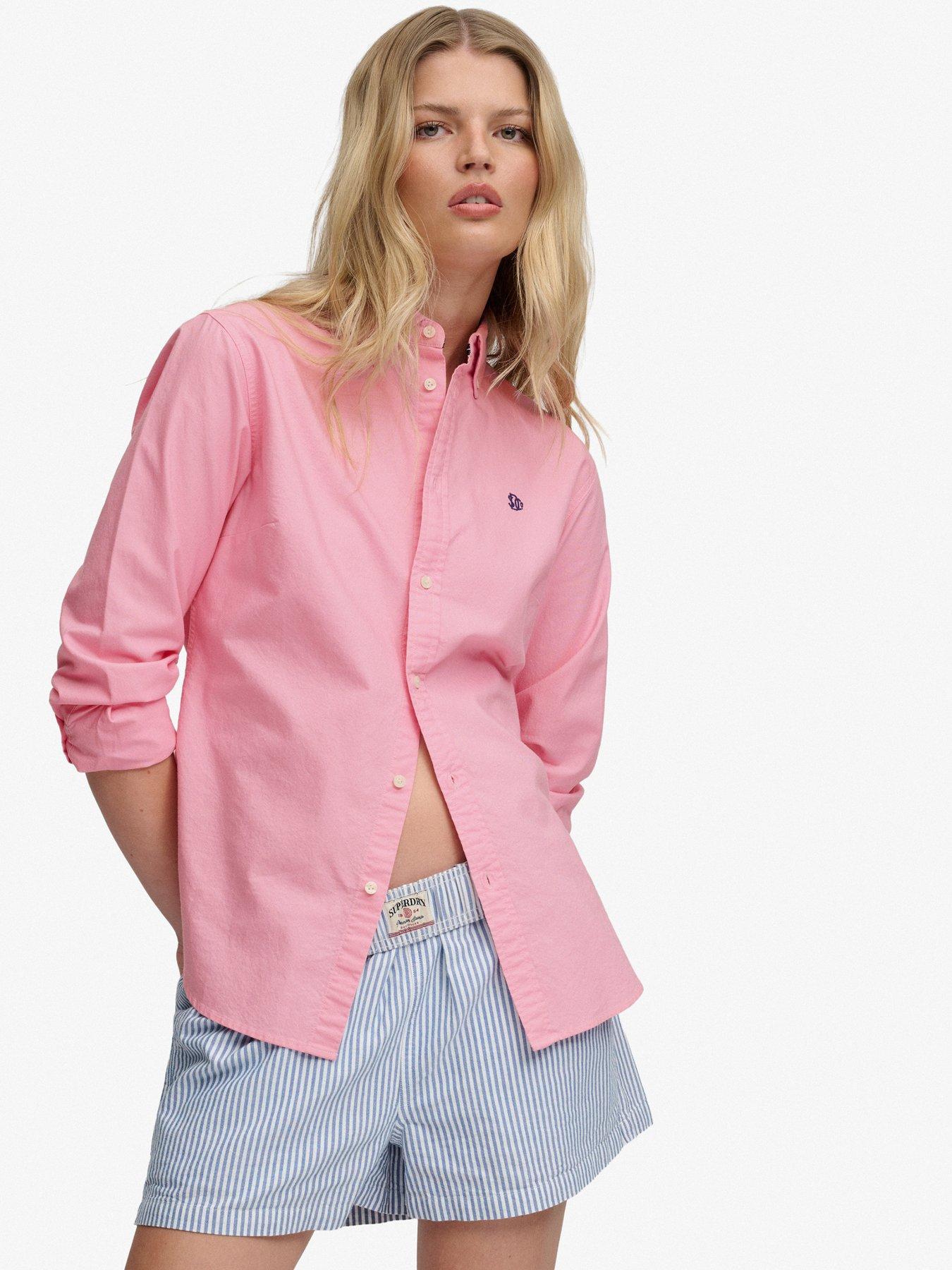 Superdry Slim Oxford Long Sleeves Shirt - Pink