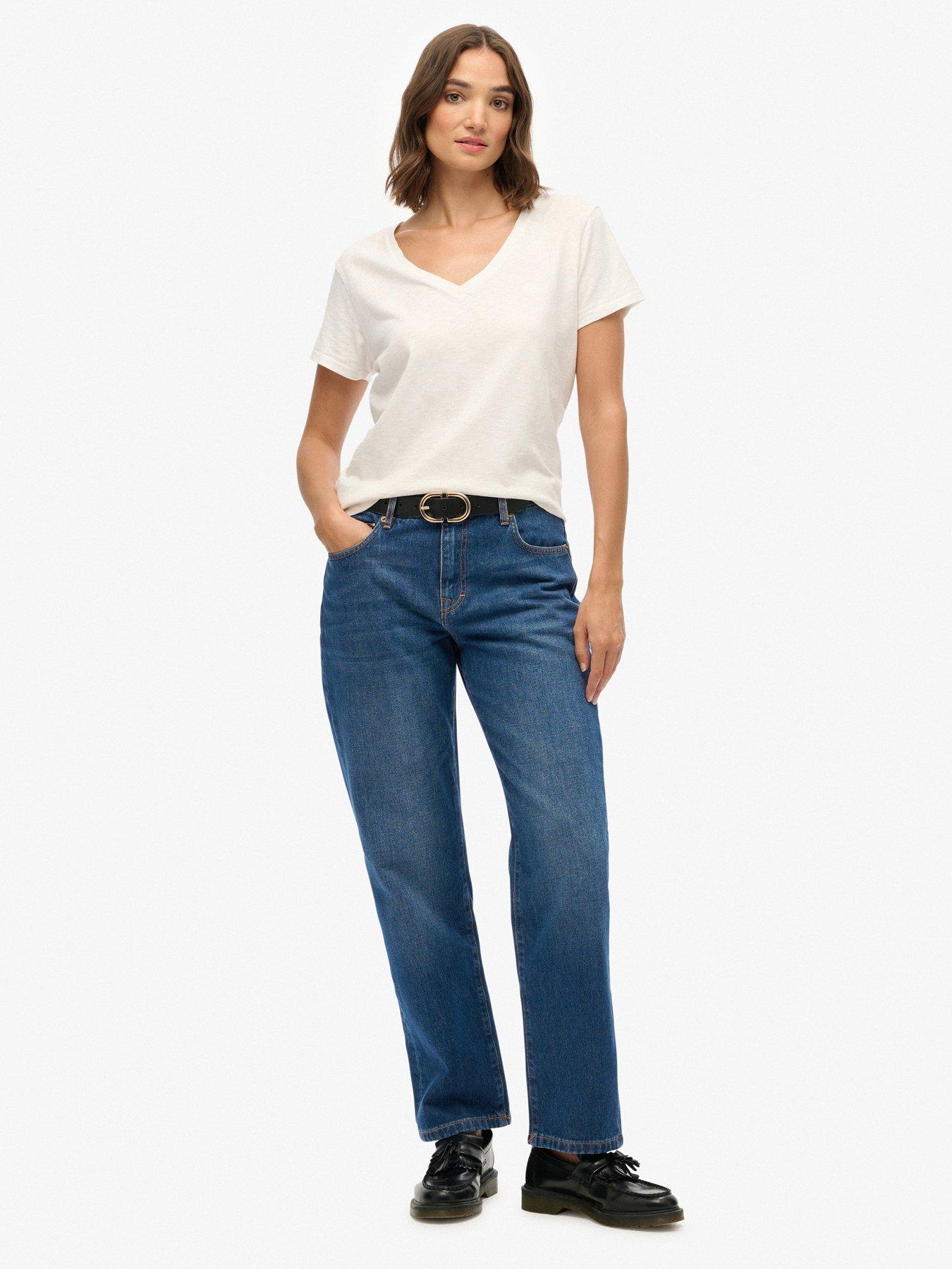 Image 3 of 6 of Superdry Mid Rise Straight Jean