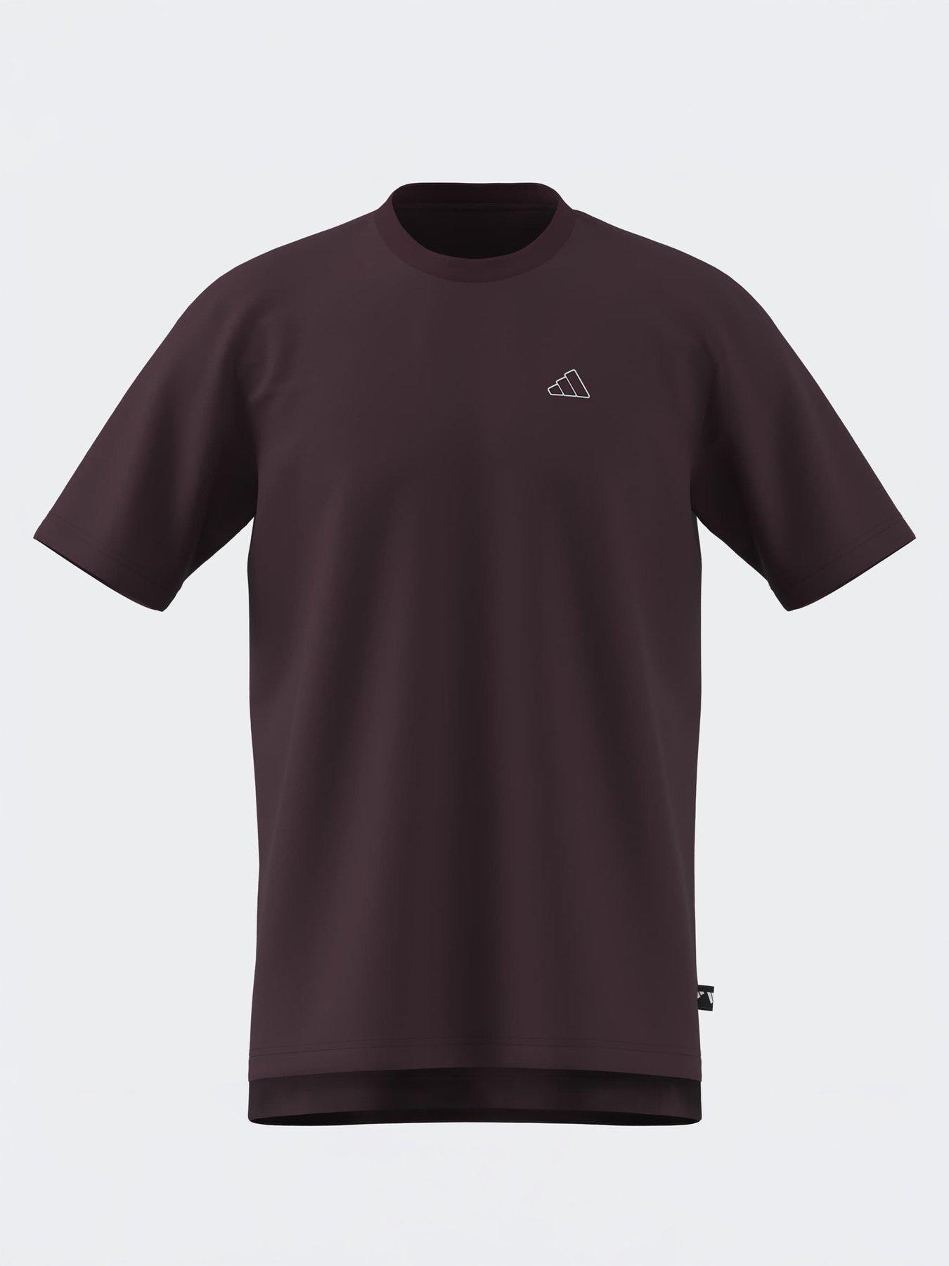 adidas Sportswear Mens Icon Tee - Burgundy