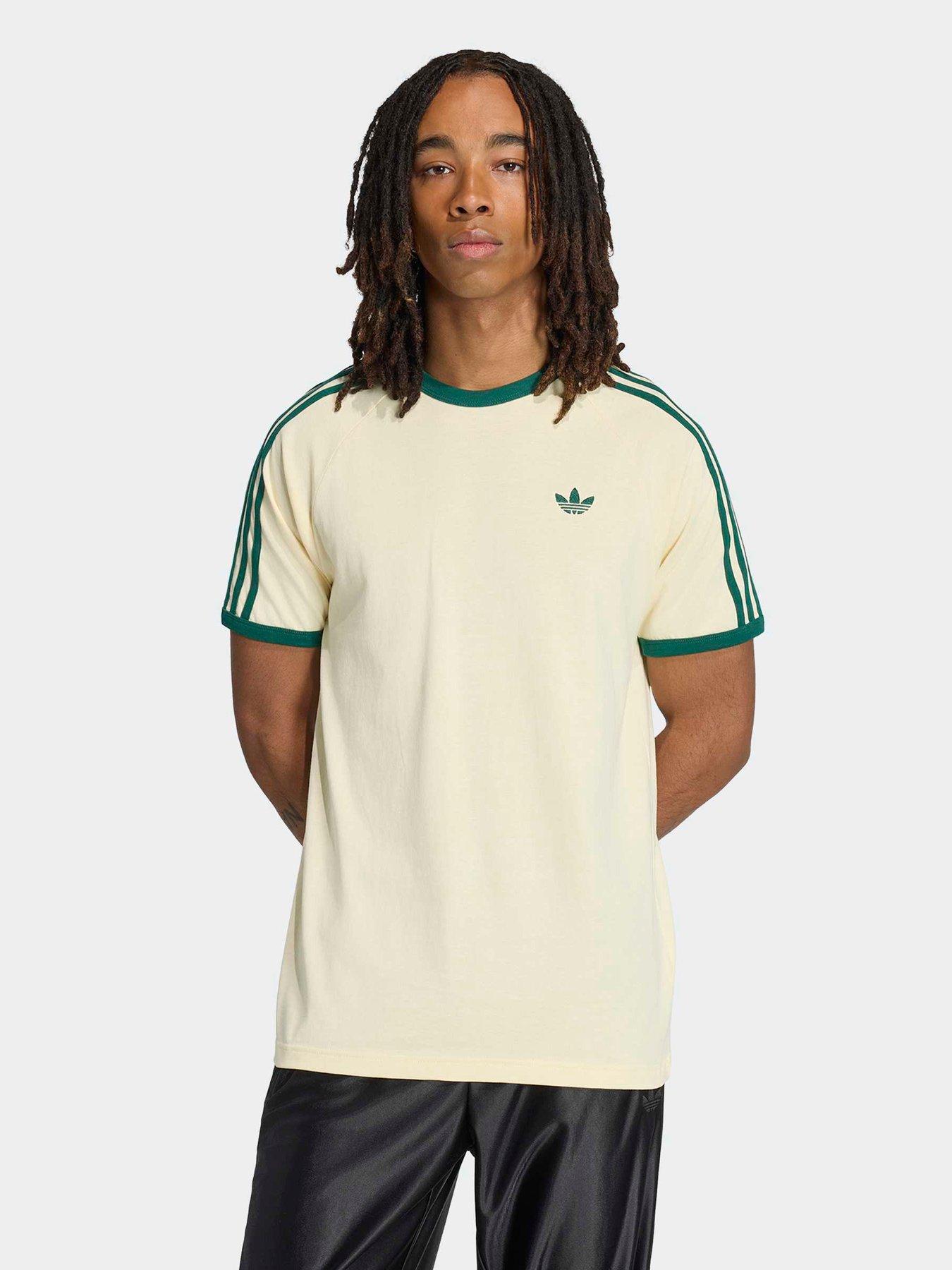 adidas Originals Men's 3-Stripes T-Shirt - Yellow