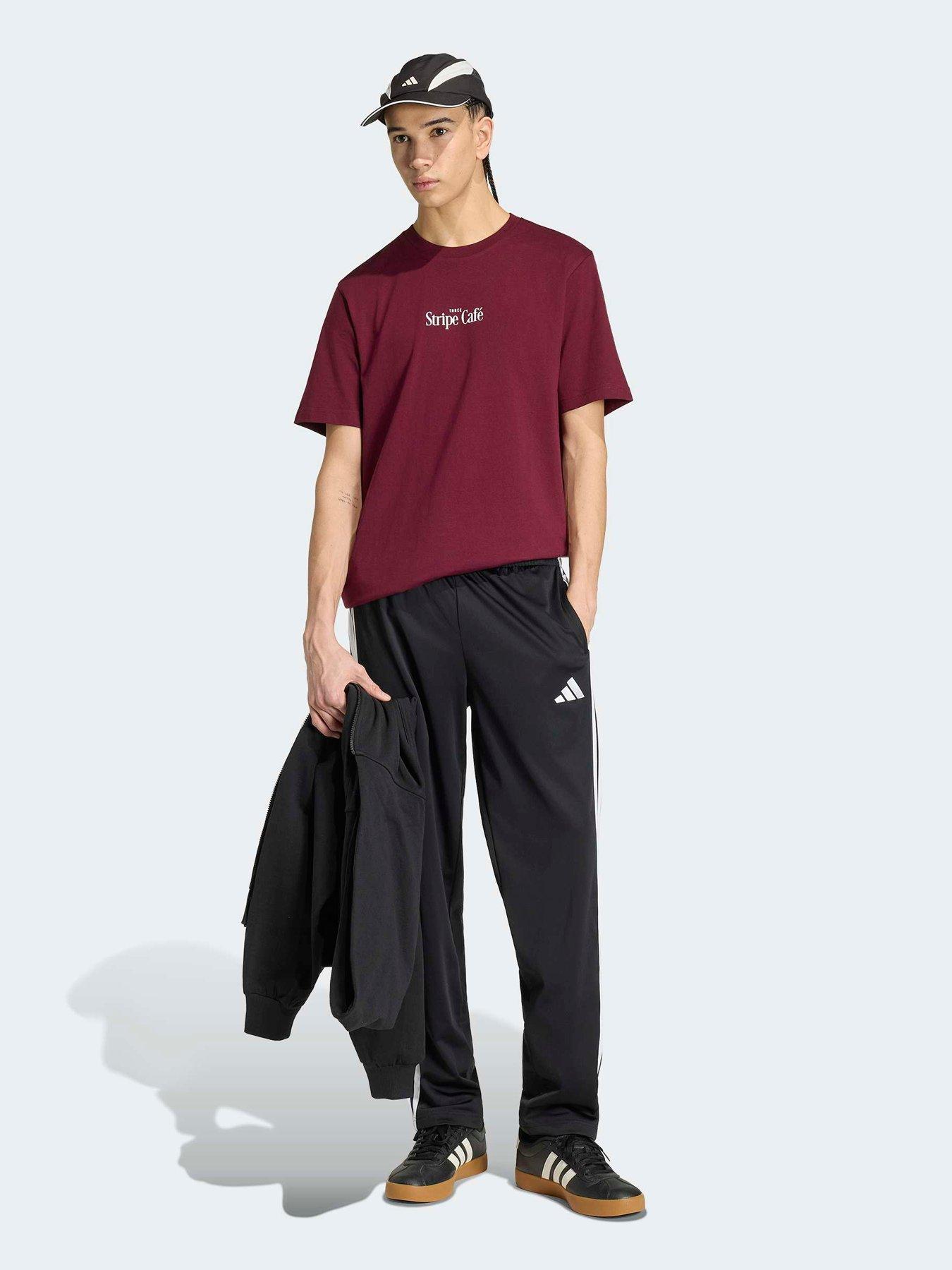 Image 3 of 6 of adidas Sportswear Men's Coffee Cafe Donut Bag Graphic T-Shirt - Burgundy
