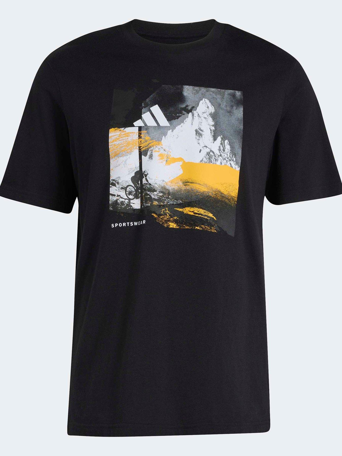 Image 6 of 6 of adidas Sportswear Mens Outdoor Graphic Outdoor Tee - Black
