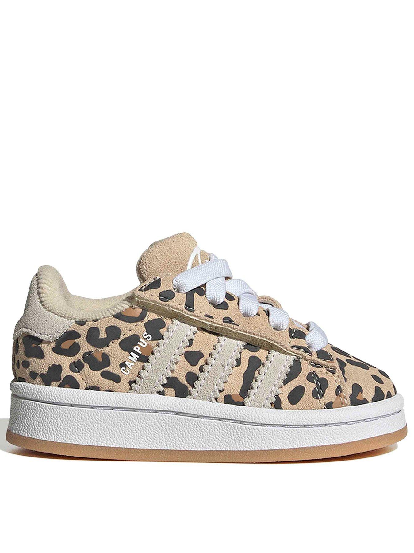adidas Originals Infant Campus 00S Leopard Print Trainers - Beige