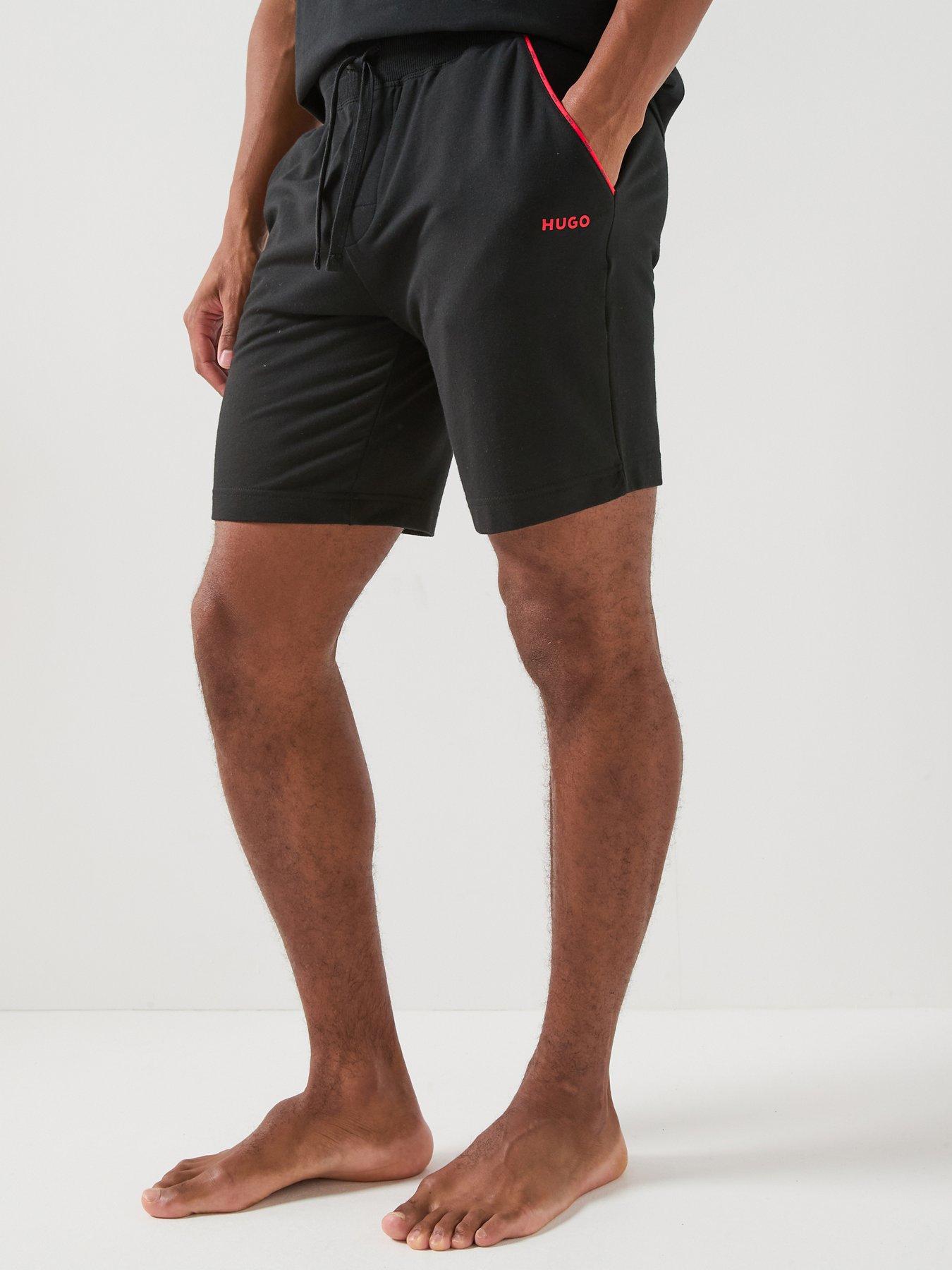 Image 1 of 5 of HUGO Bodywear Noah Piped Lounge Shorts - Black