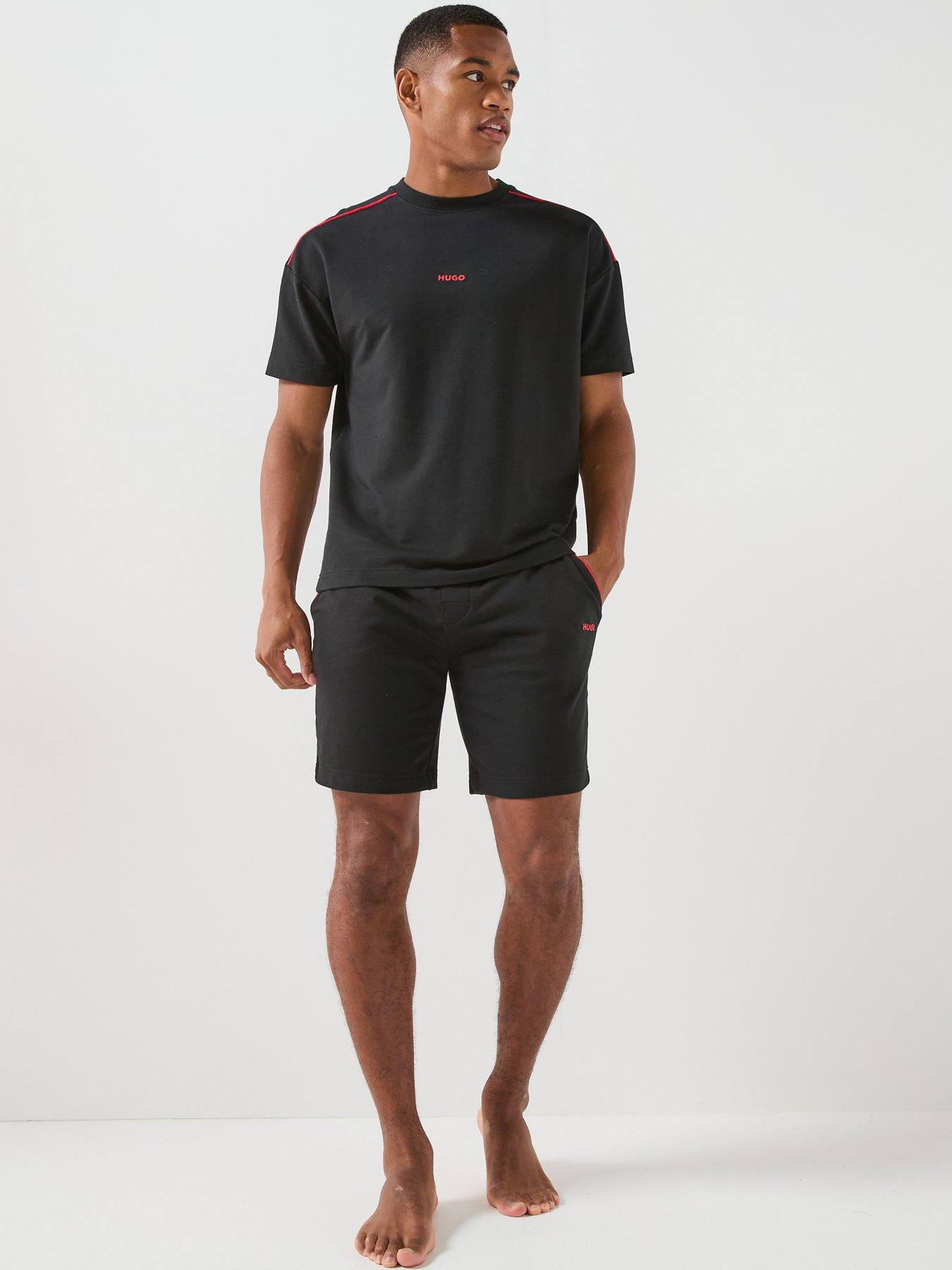 Image 3 of 5 of HUGO Bodywear Noah Piped Lounge Shorts - Black