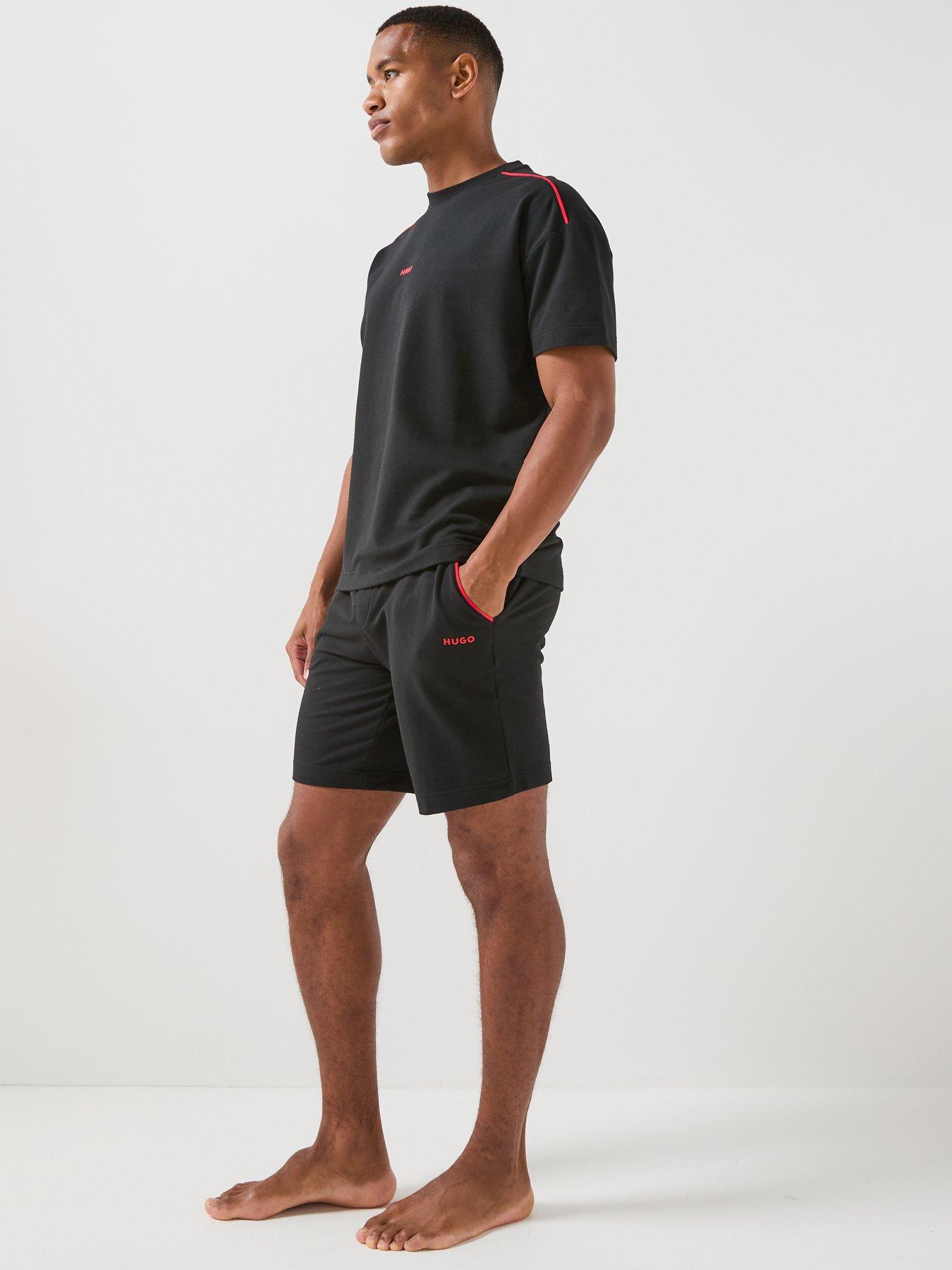 Image 5 of 5 of HUGO Bodywear Noah Piped Lounge Shorts - Black