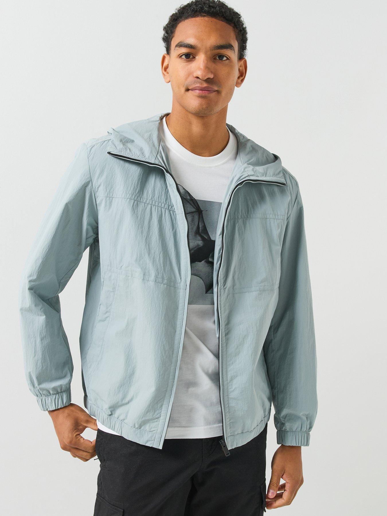 BOSS Otily1 Lightweight Hooded Shell Jacket - Grey