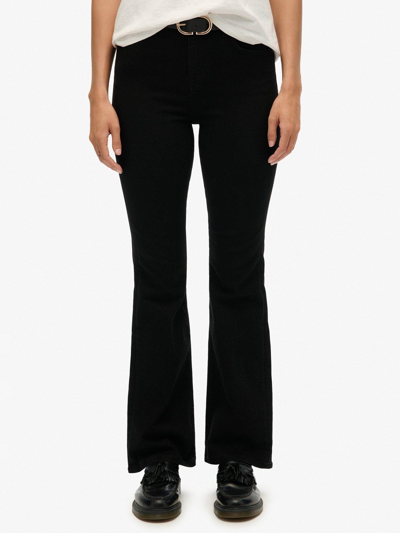 Superdry High Rise Flare Jean - Black