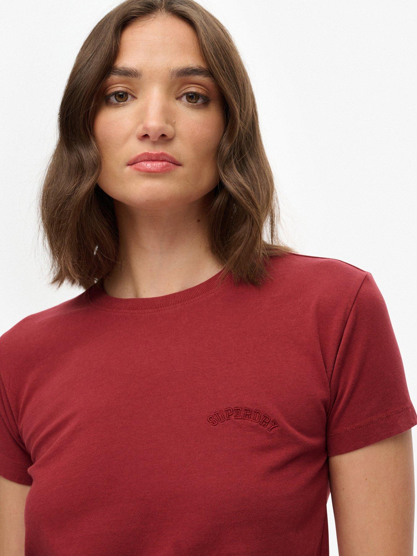 Image 5 of 6 of Superdry Essential Logo Fitted T-Shirt - Red