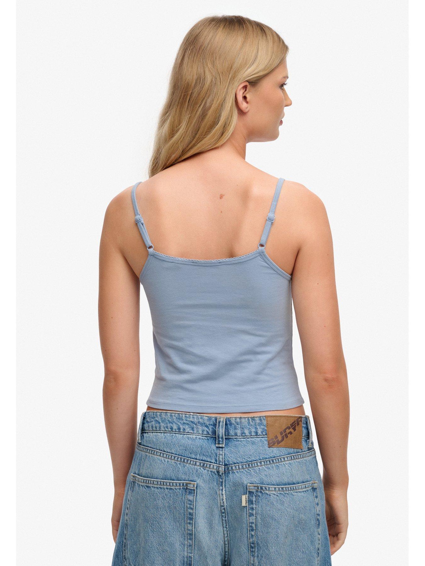 Image 2 of 6 of Superdry Ath Ess Graphic Cami - Blue