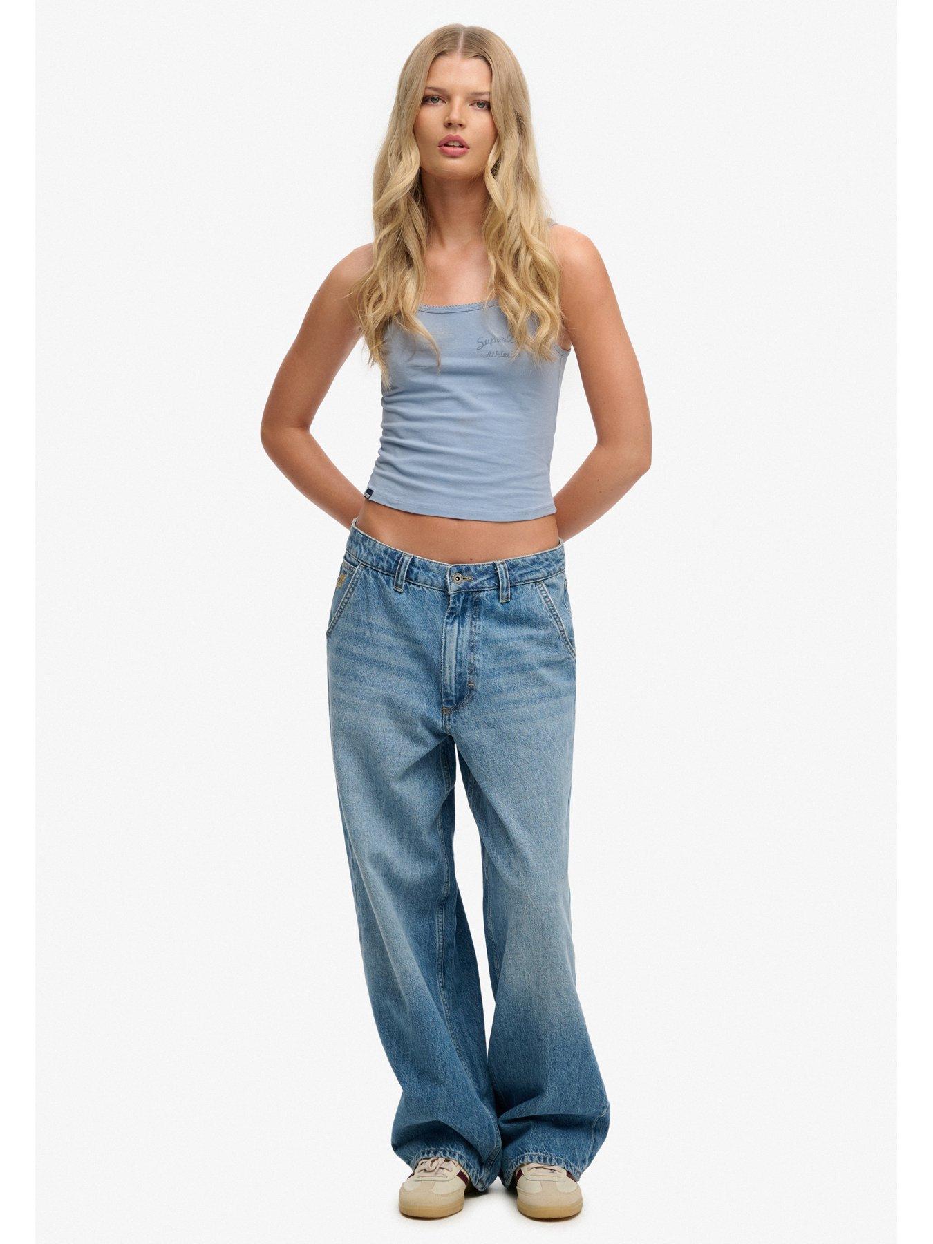 Image 3 of 6 of Superdry Ath Ess Graphic Cami - Blue