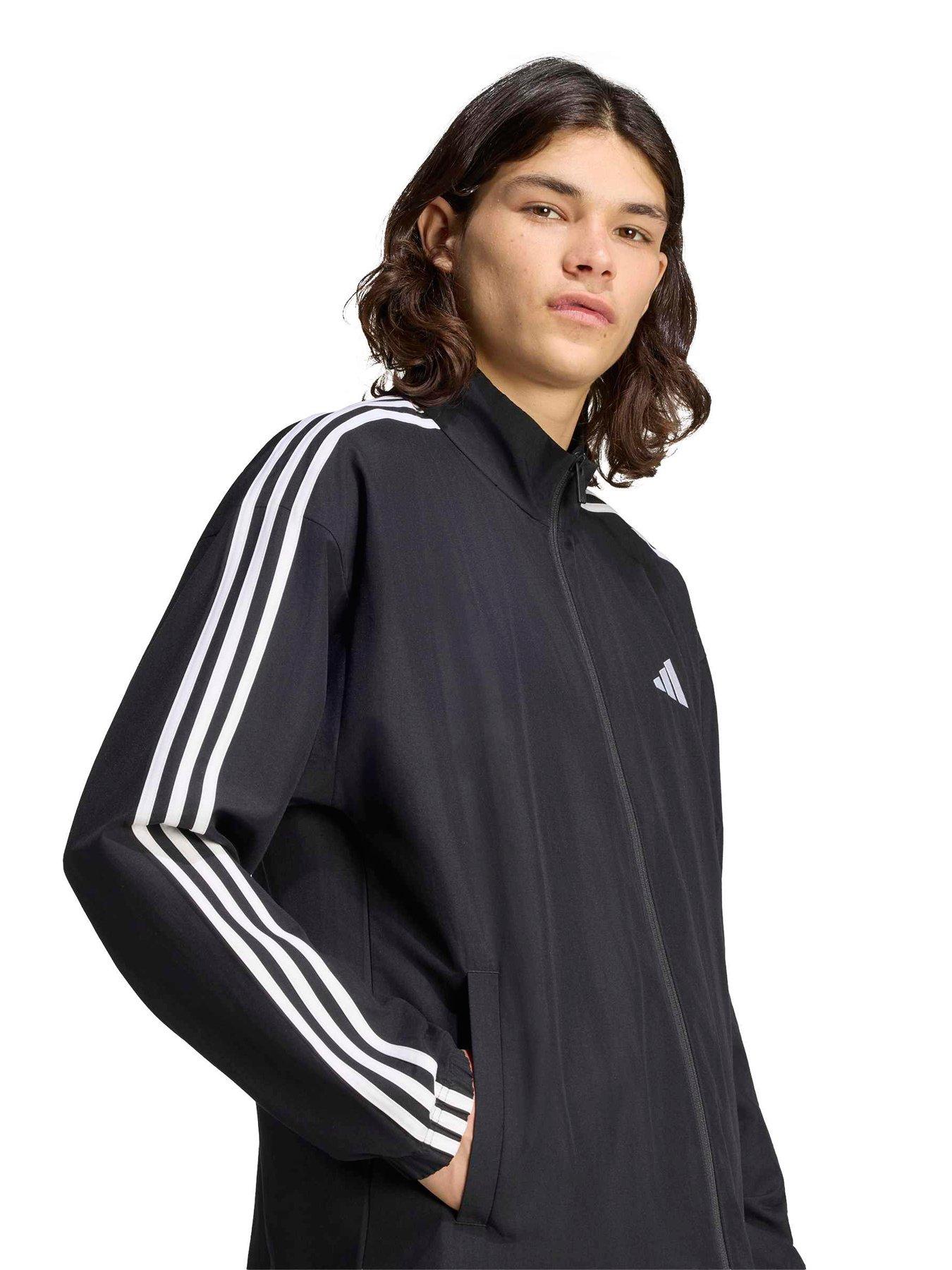 Image 4 of 5 of adidas Sportswear Mens 3 Stripe Woven Tracksuit - Black