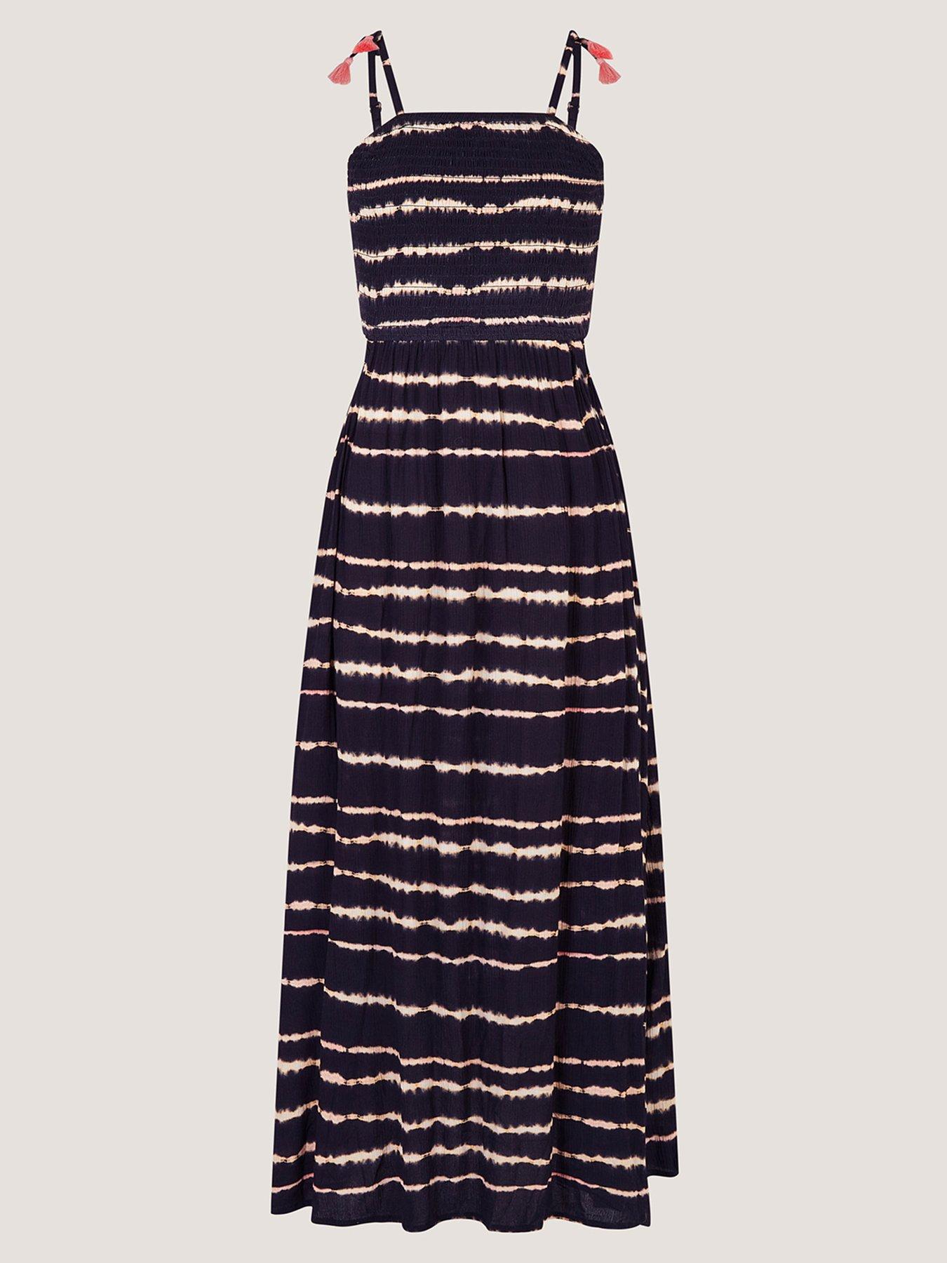 Monsoon Girls Storm Tie Dye Maxi Dress - Black