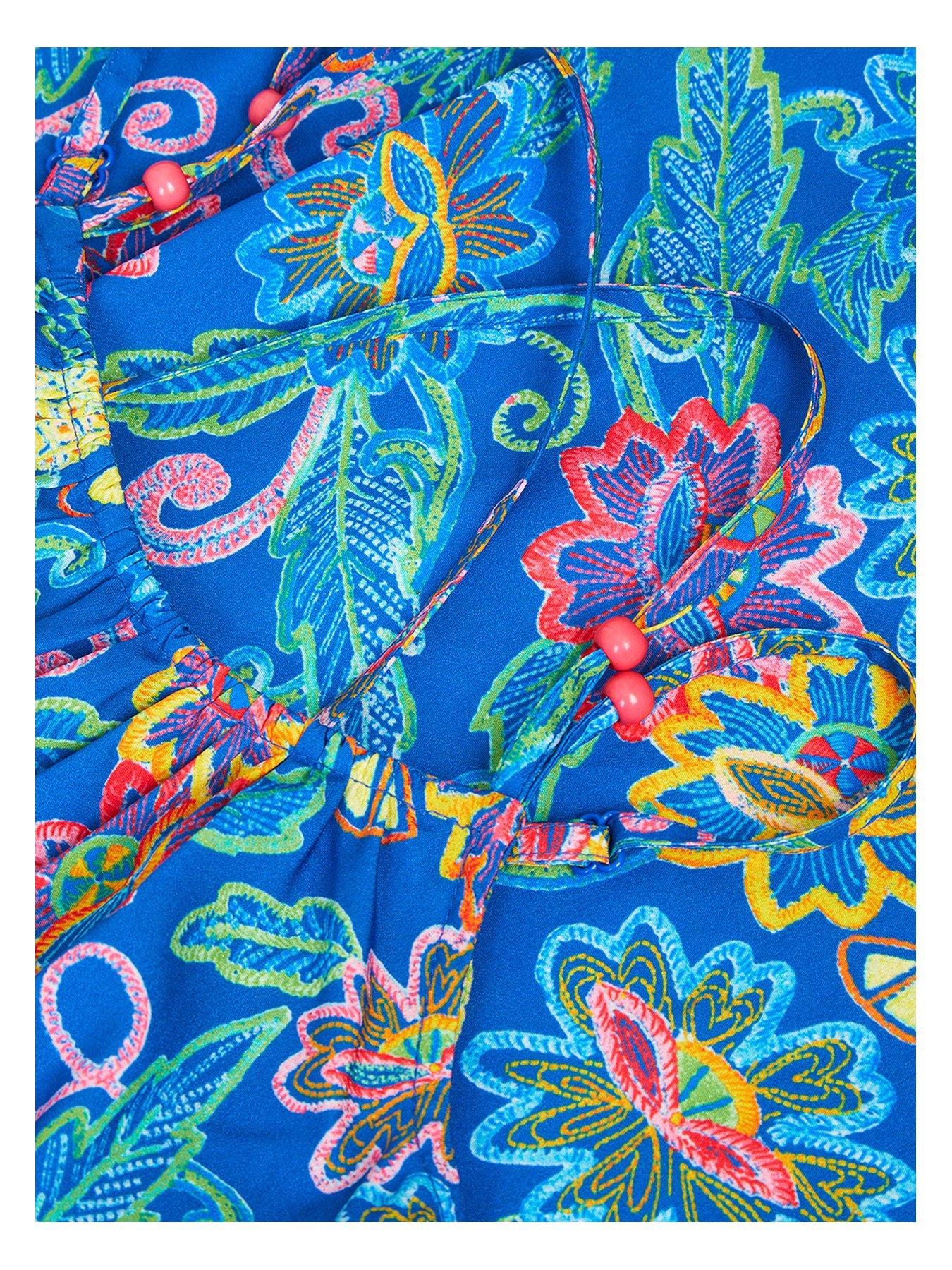 Image 3 of 3 of Monsoon Girls Pineapple Prnt Dress - Blue