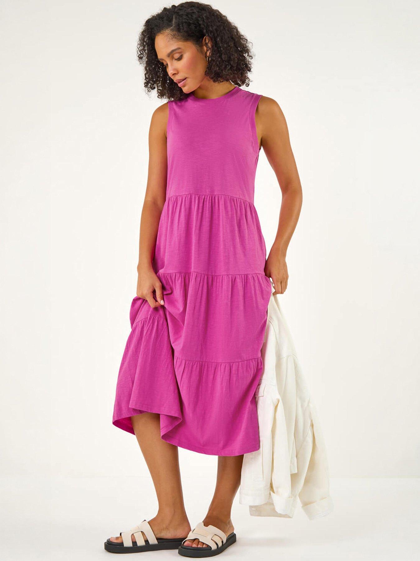 Image 1 of 5 of Roman Tiered Midi Smock Dress