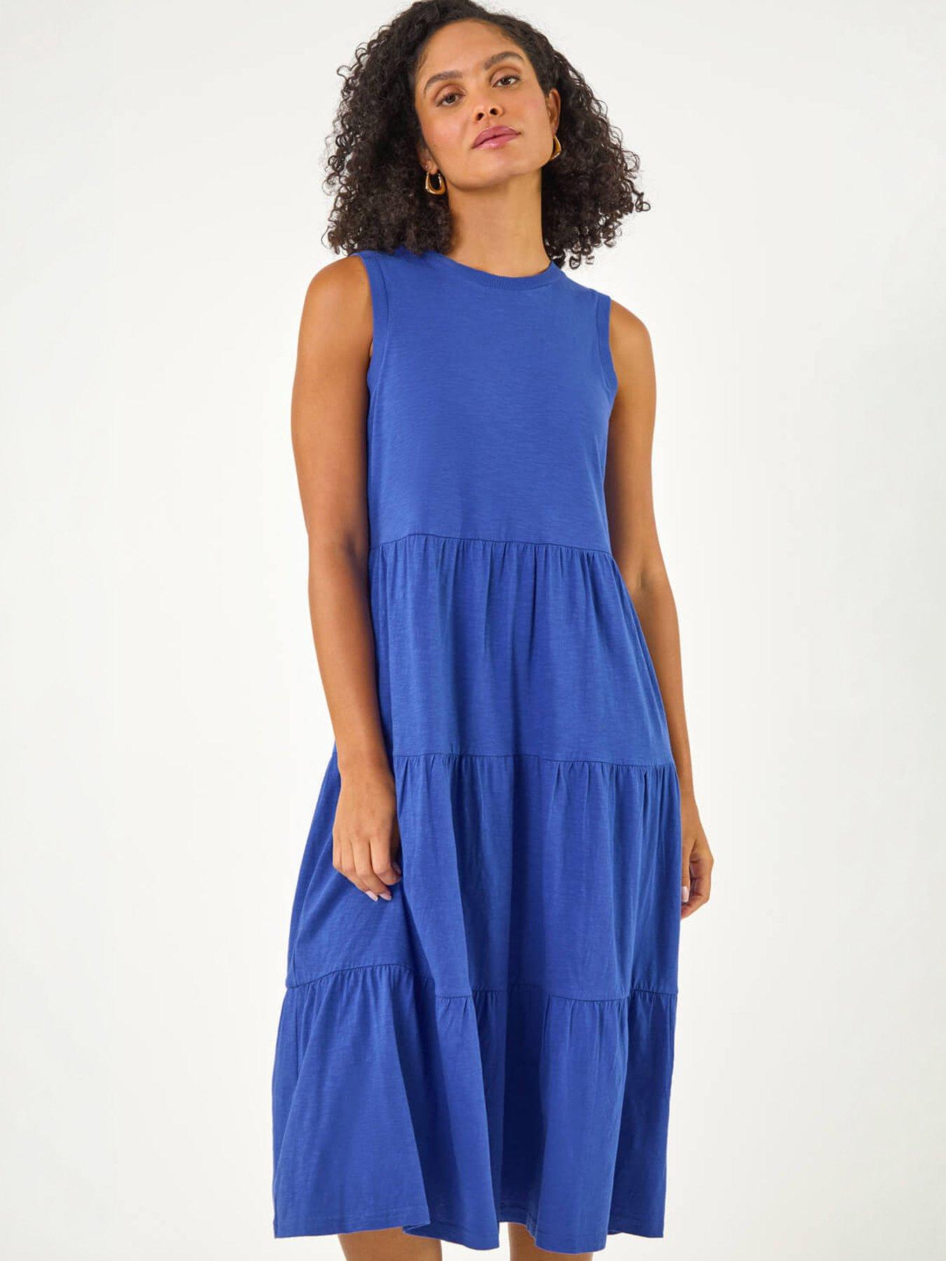 Image 1 of 5 of Roman Tiered Midi Smock Dress