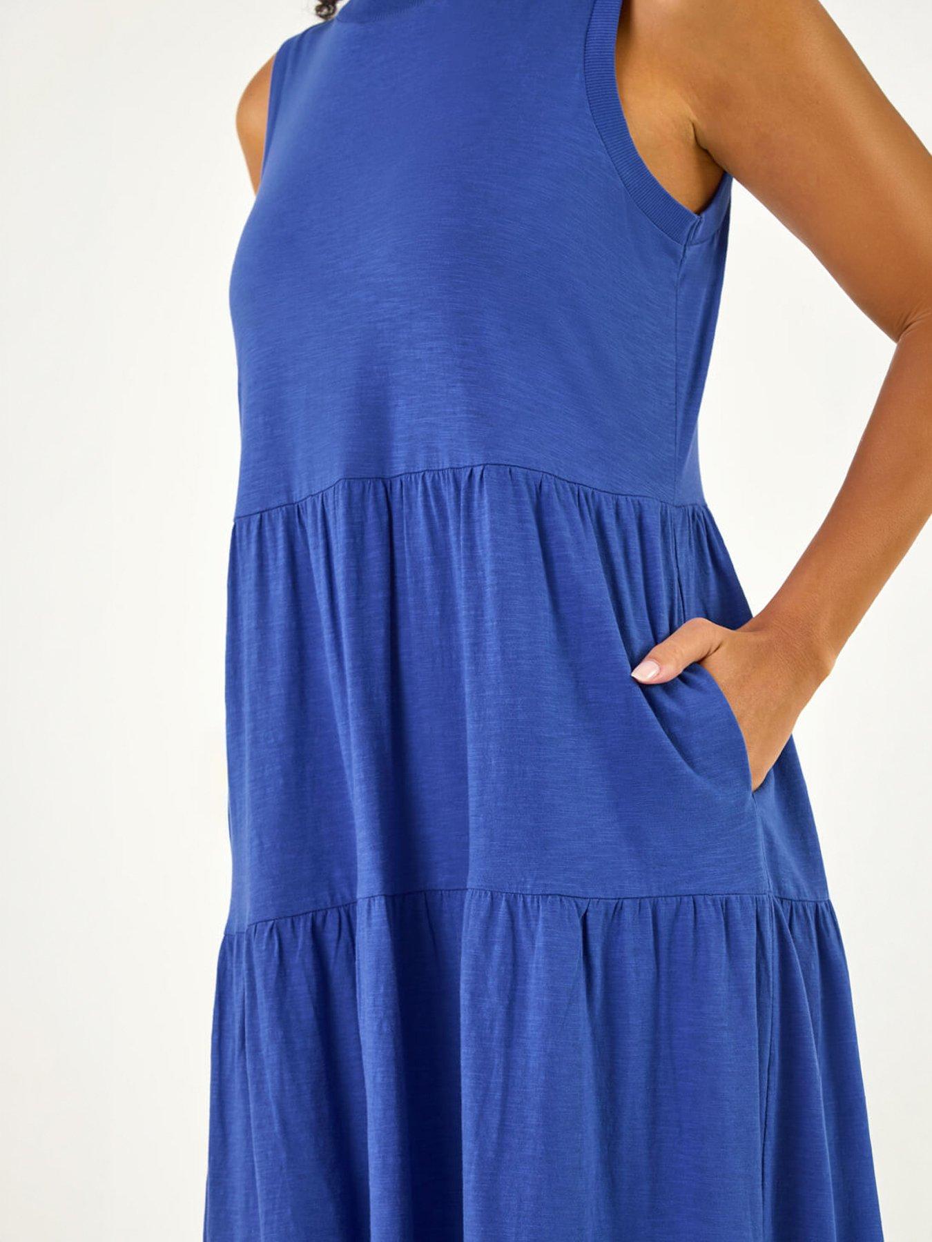 Image 2 of 5 of Roman Tiered Midi Smock Dress