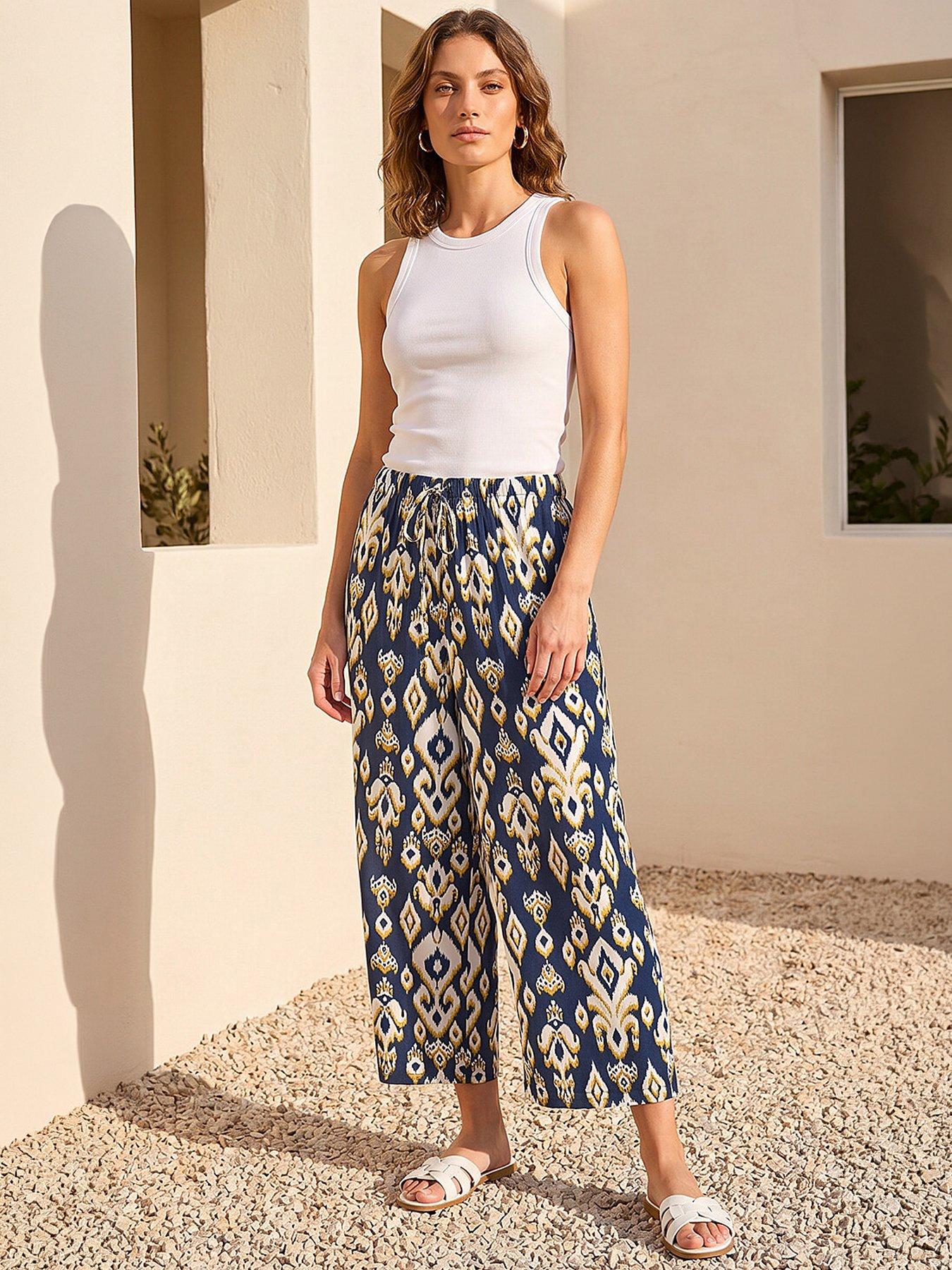 Image 1 of 5 of Roman Petite Aztec Stretch Trouser
